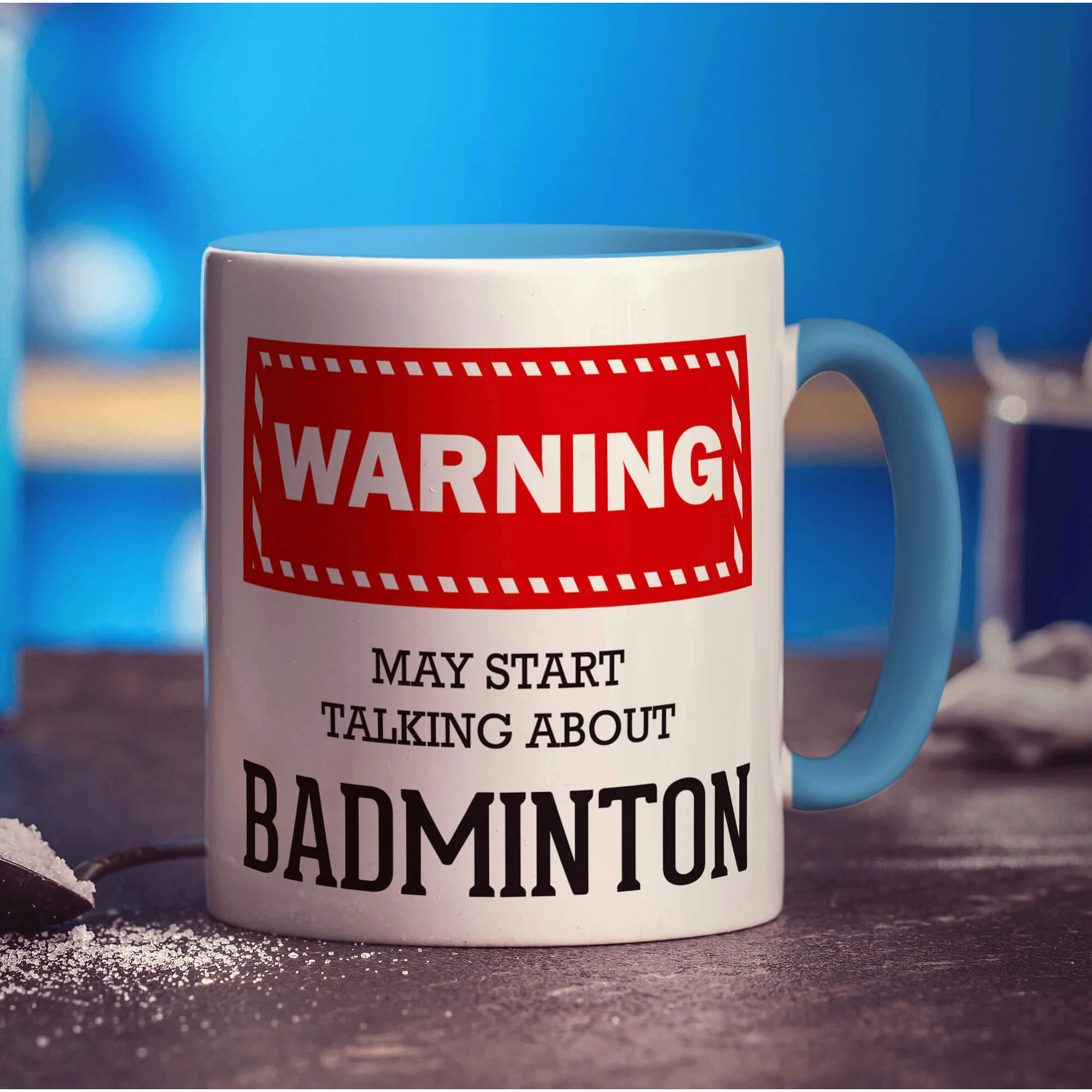 Warning! May Start Talking About Badminton Mug - Image 8