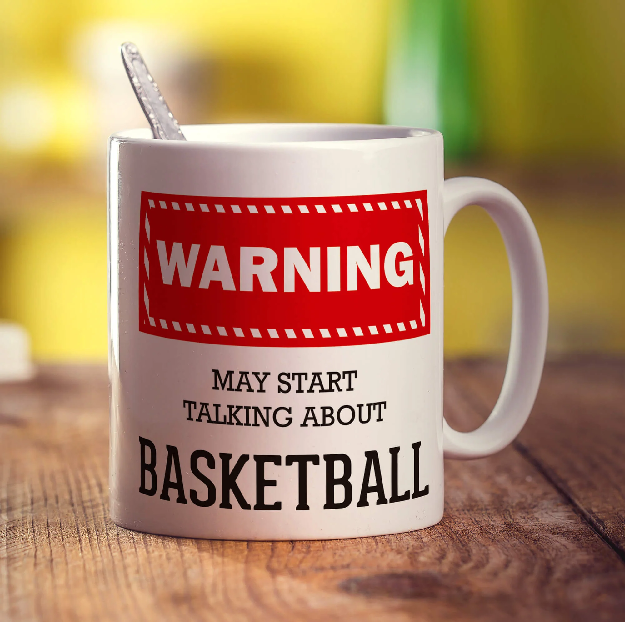 Warning! May Start Talking About Basketball Mug - Image 3