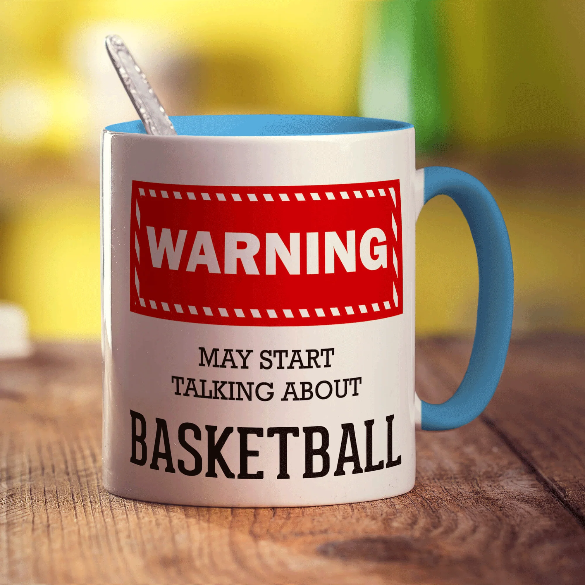 Warning! May Start Talking About Basketball Mug - Image 8