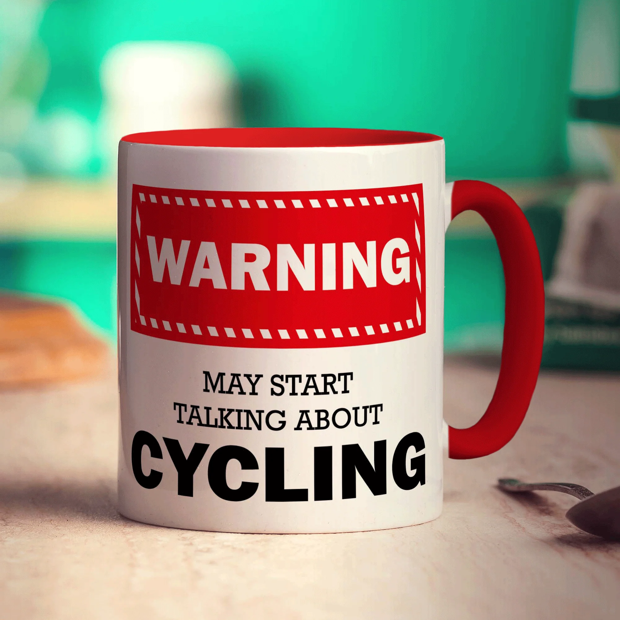 Warning! May Start Talking About Cycling Mug - Image 11