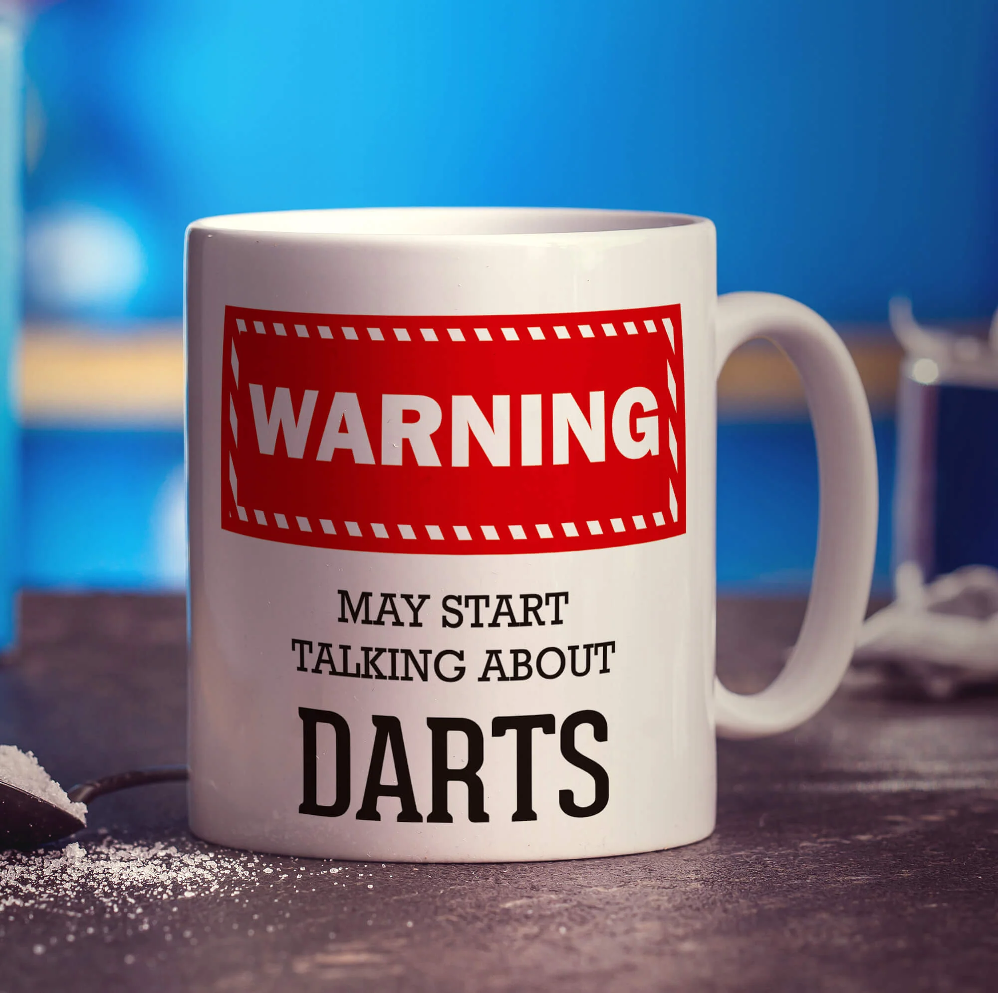 Warning! May Start Talking About Darts Mug - Image 3