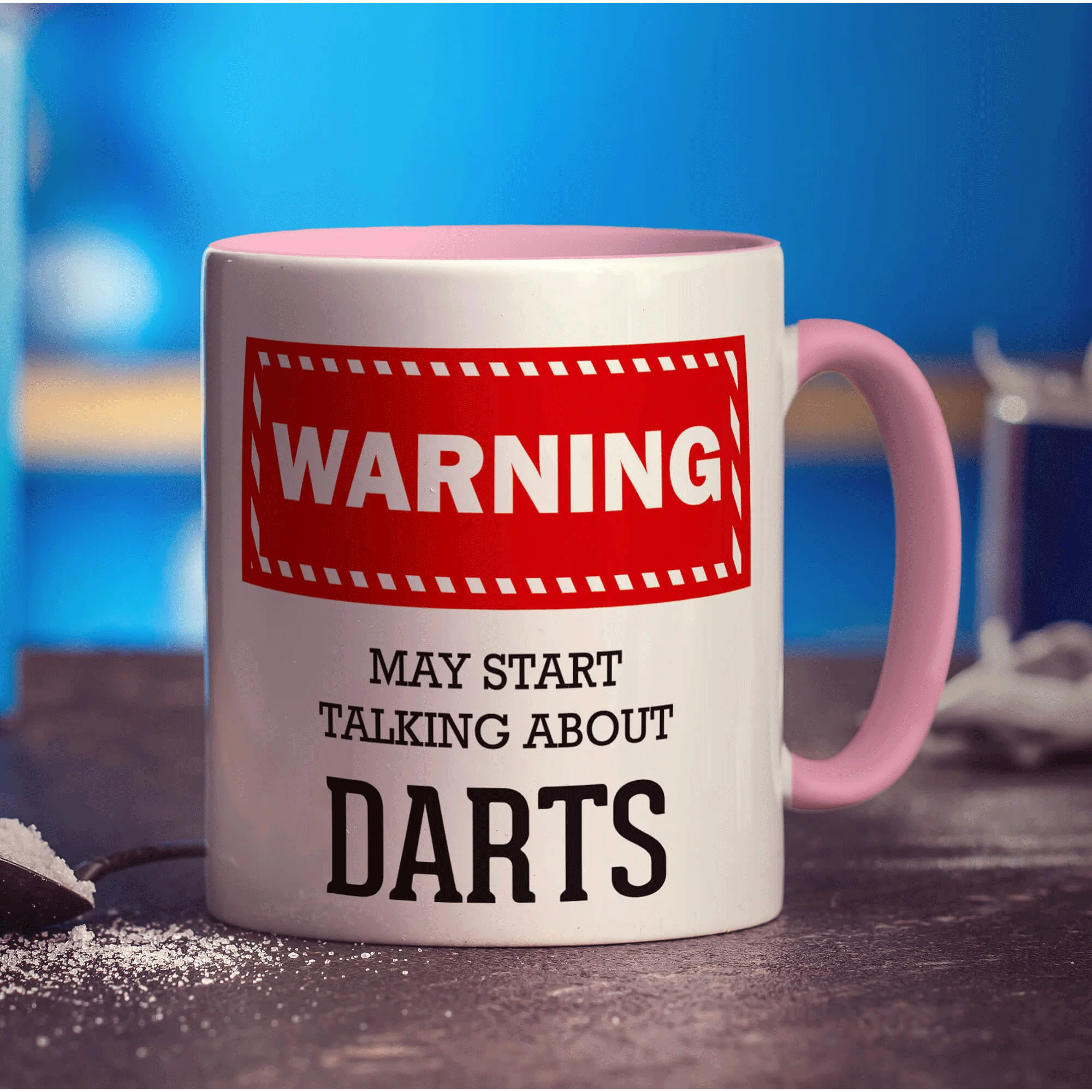 Warning! May Start Talking About Darts Mug - Image 9