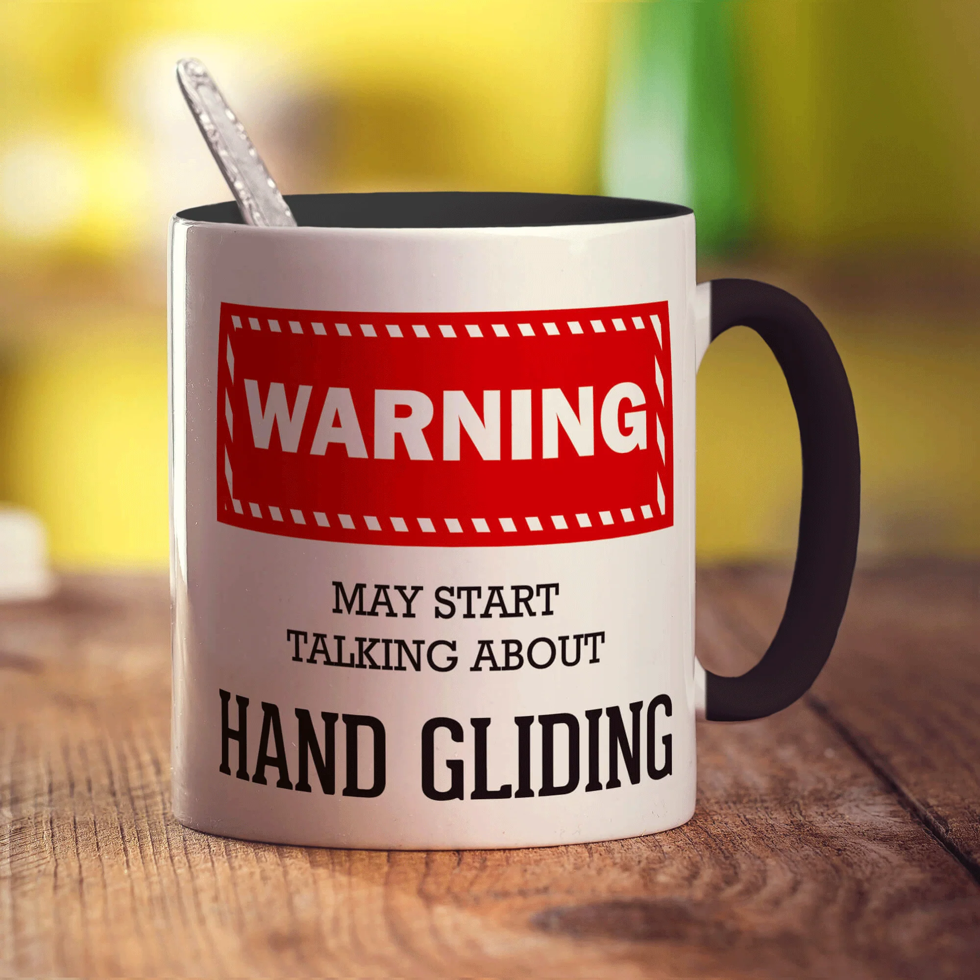 Warning! May Start Talking About Hand Gliding Mug - Image 10