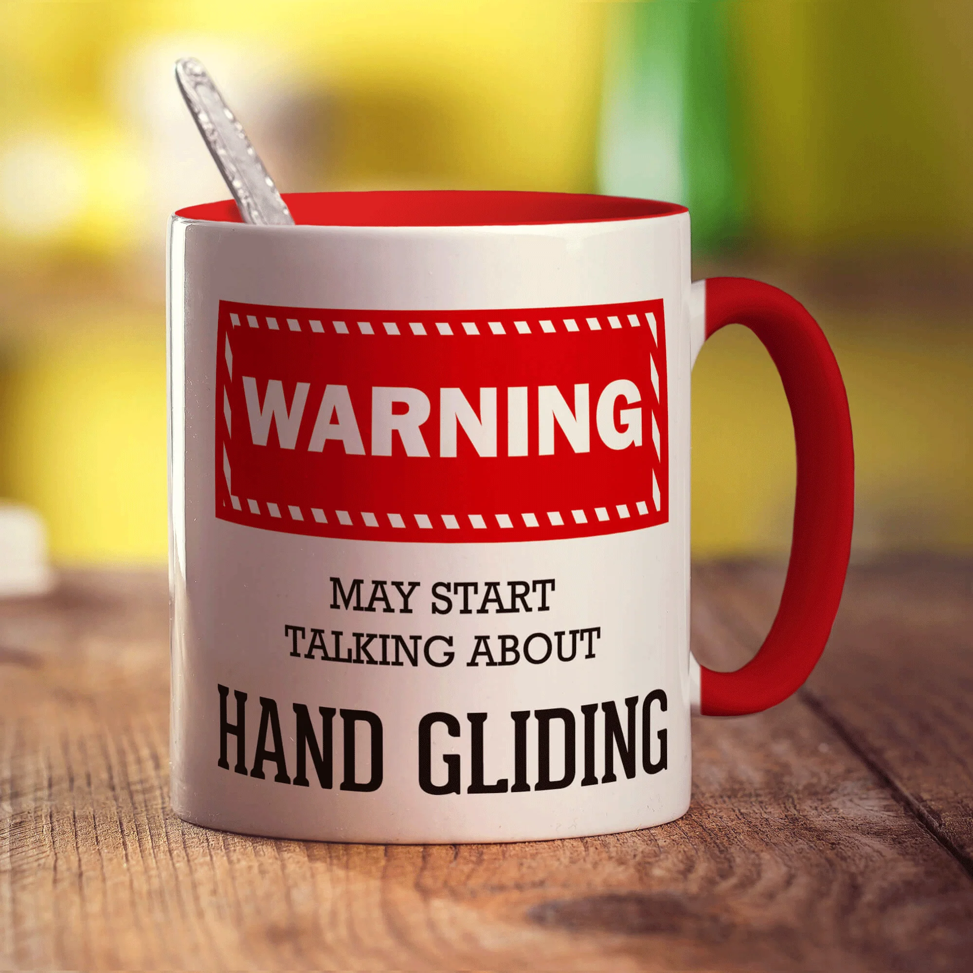 Warning! May Start Talking About Hand Gliding Mug - Image 11