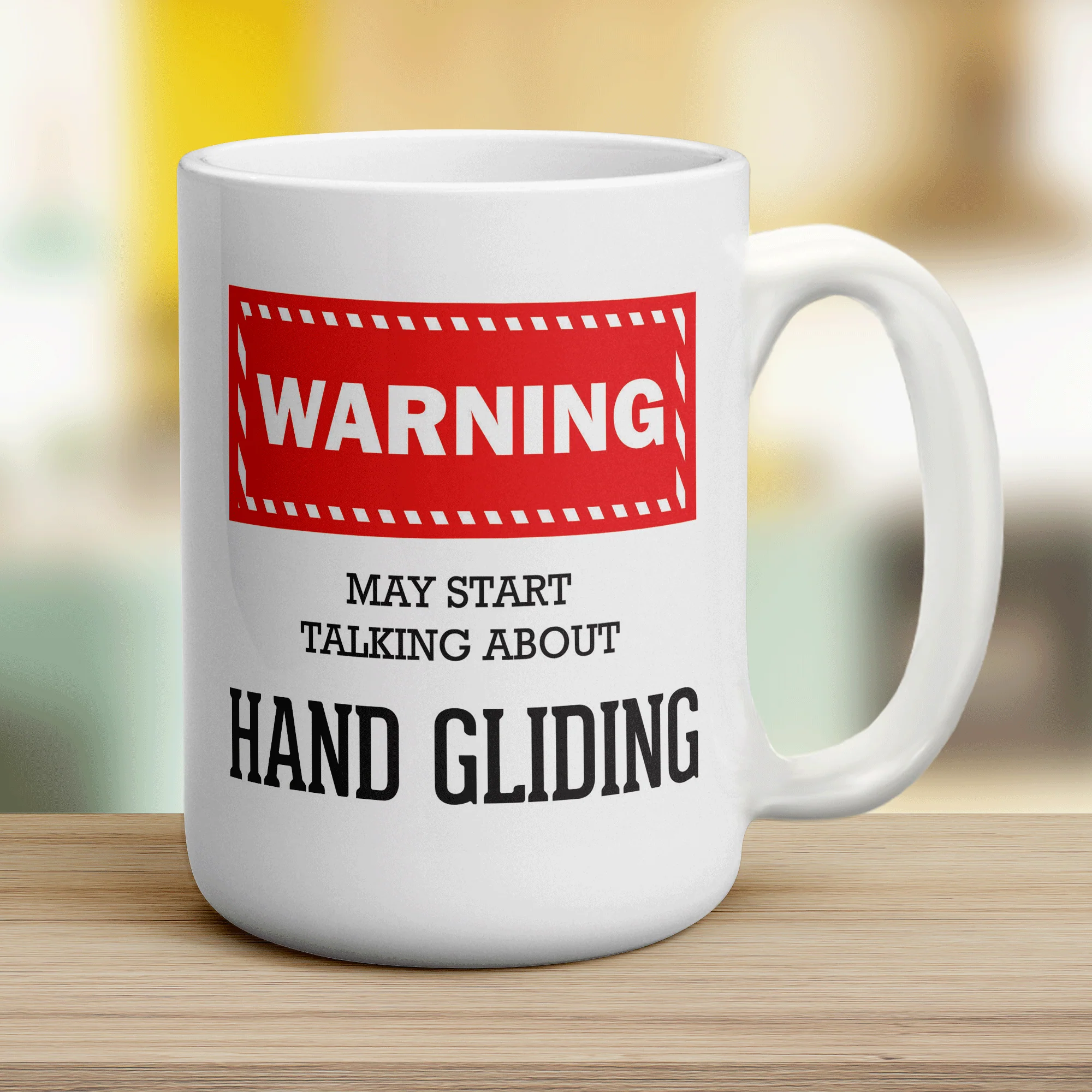 Warning! May Start Talking About Hand Gliding Mug - Image 12