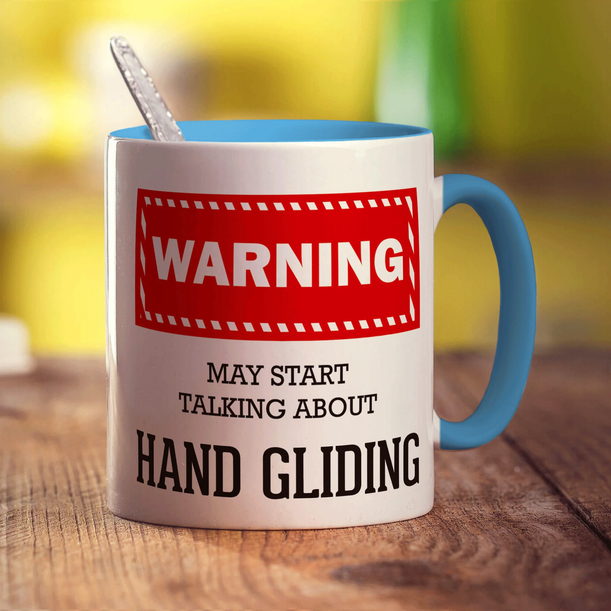 Warning! May Start Talking About Hand Gliding Mug - Image 8