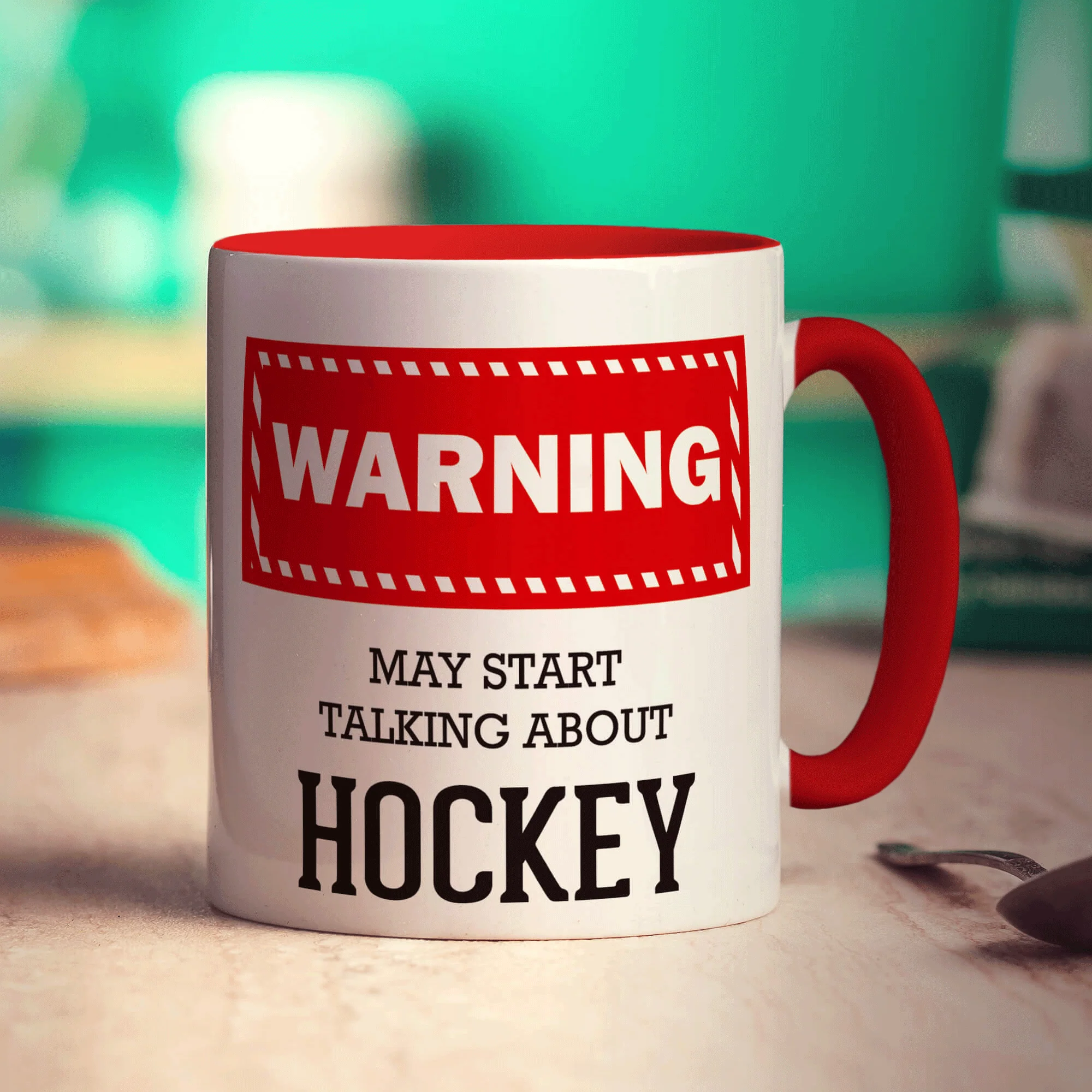 Warning! May Start Talking About Hockey Mug - Image 11