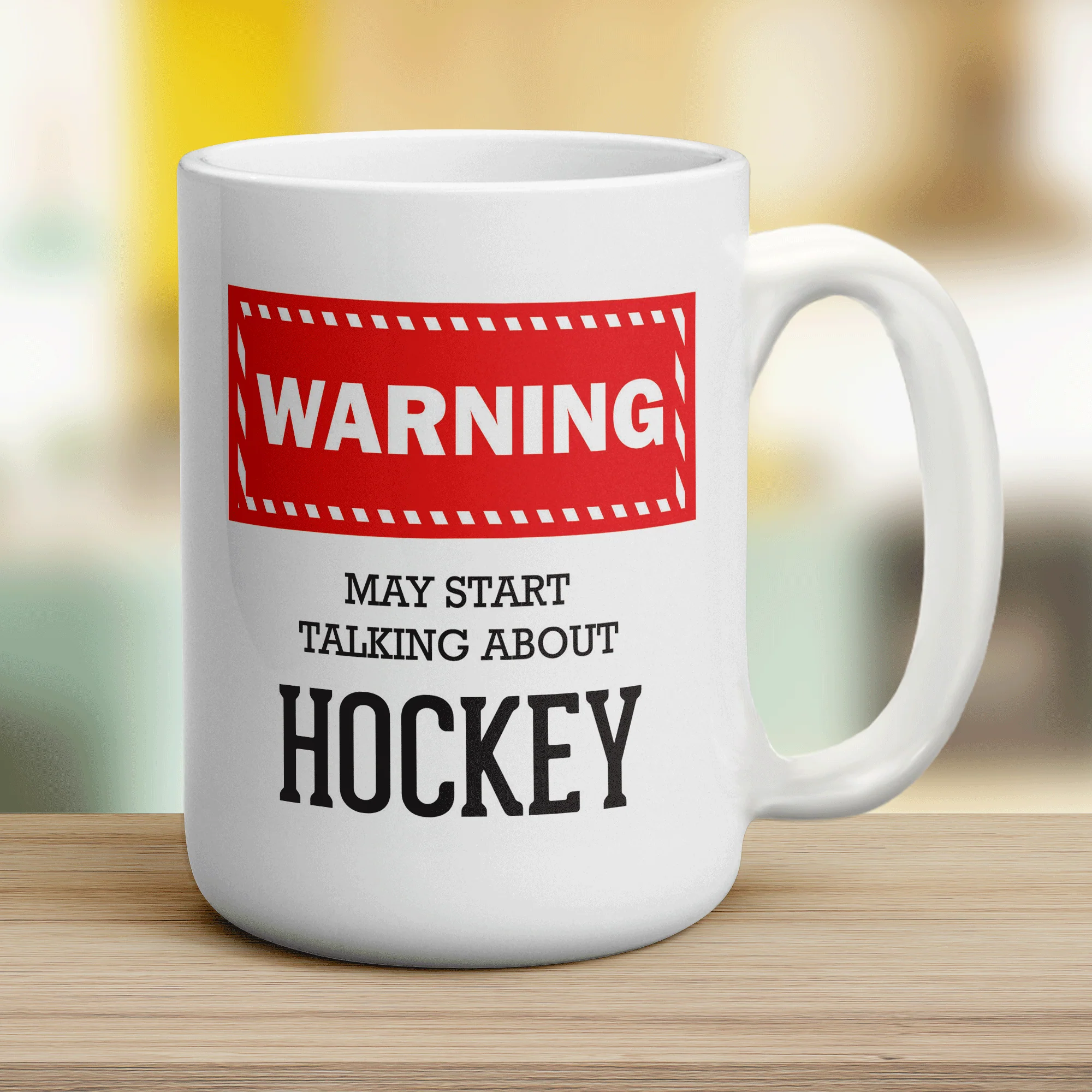 Warning! May Start Talking About Hockey Mug - Image 12