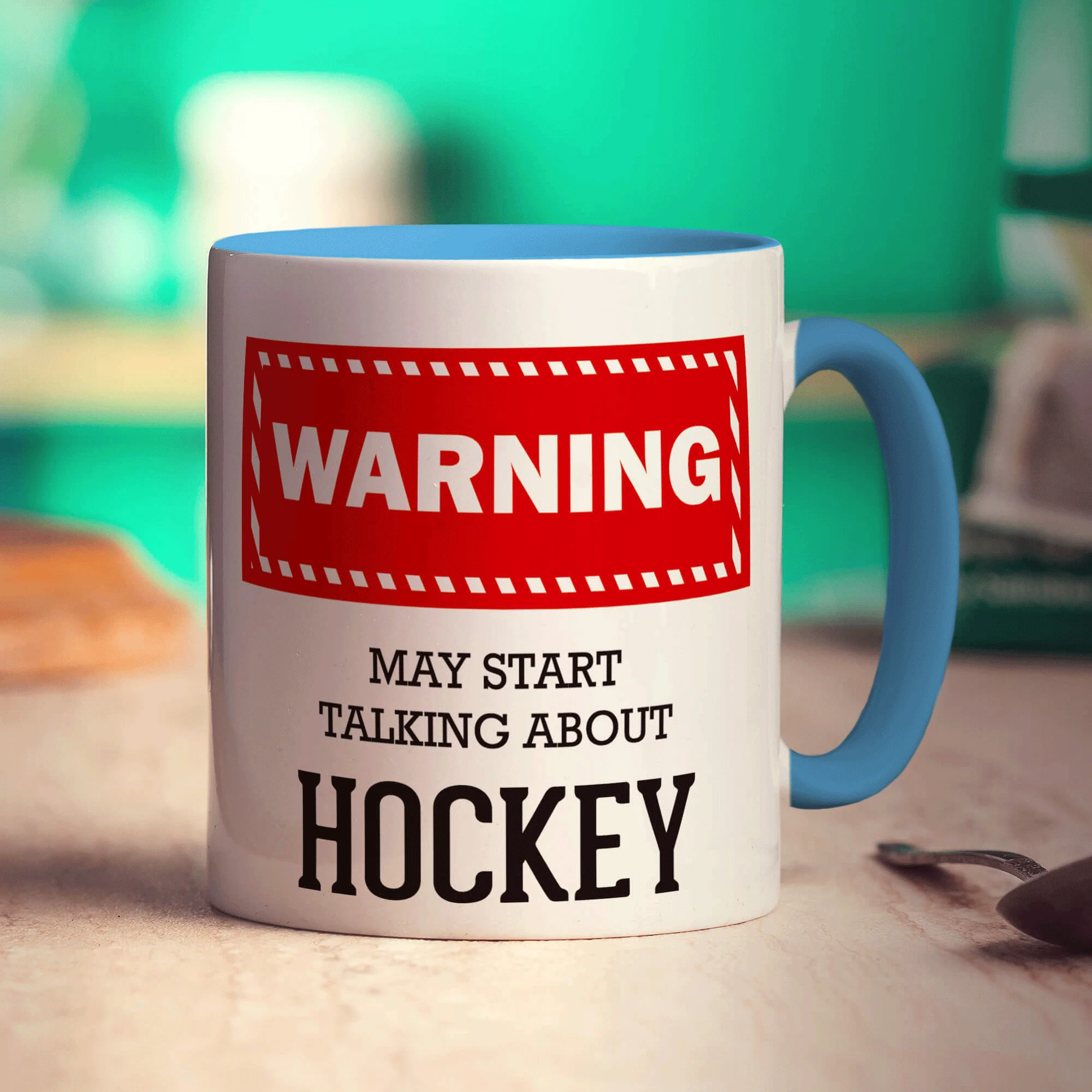 Warning! May Start Talking About Hockey Mug - Image 8
