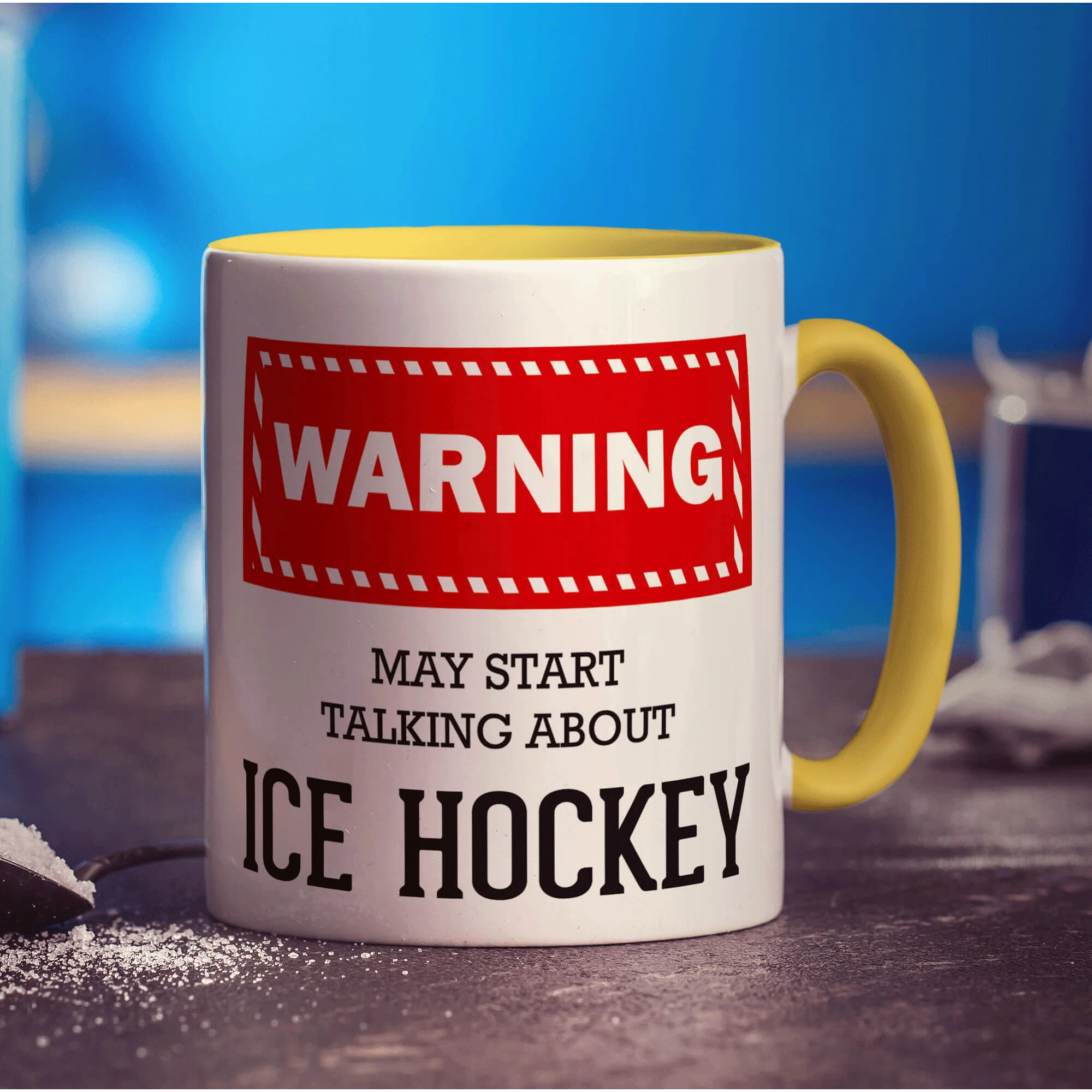 Warning! May Start Talking About Ice Hockey Mug - Image 5