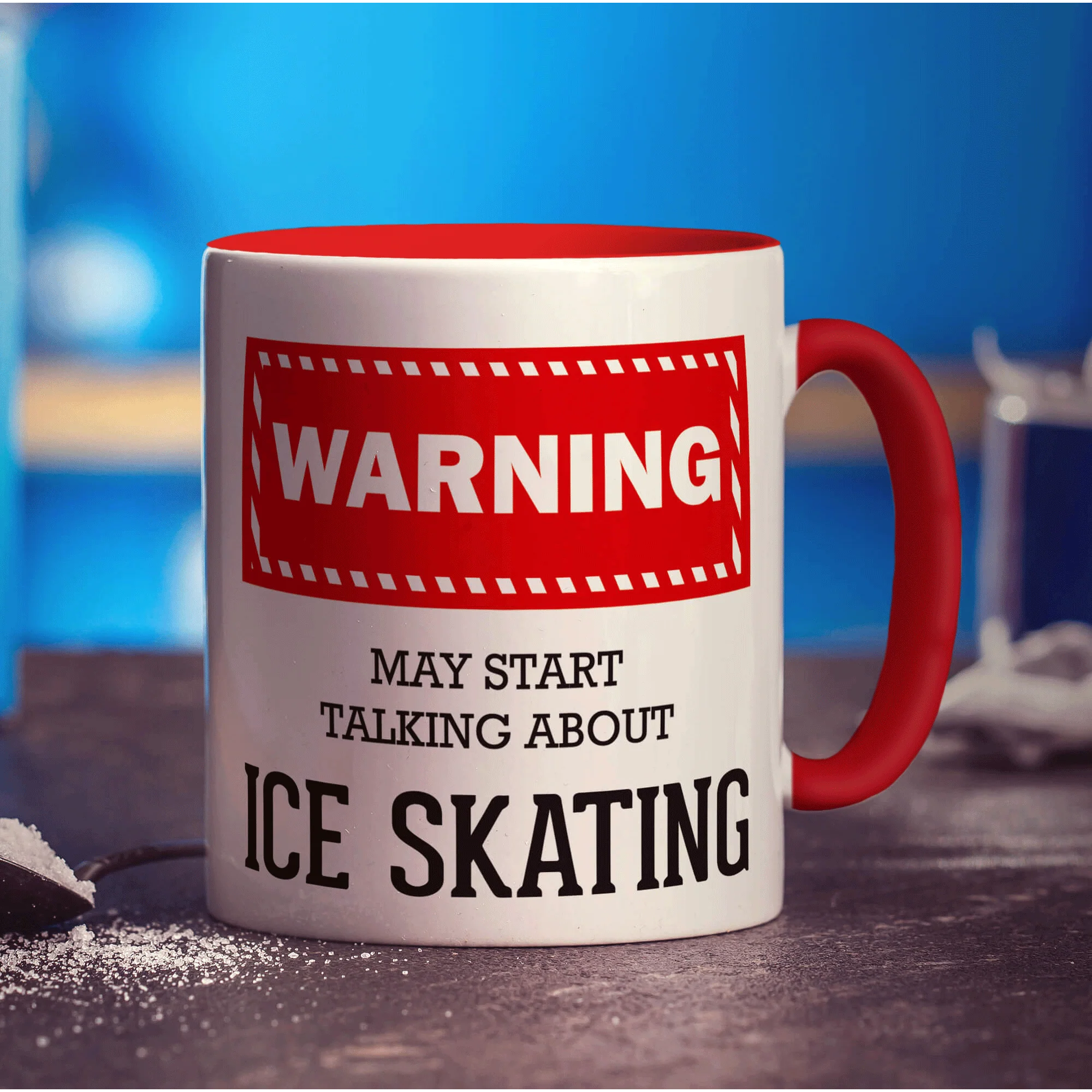 Warning! May Start Talking About Ice Skating Mug - Image 11