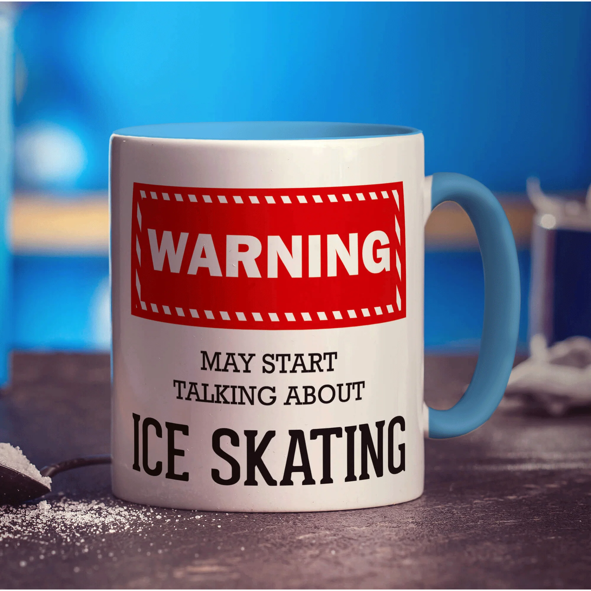 Warning! May Start Talking About Ice Skating Mug - Image 8