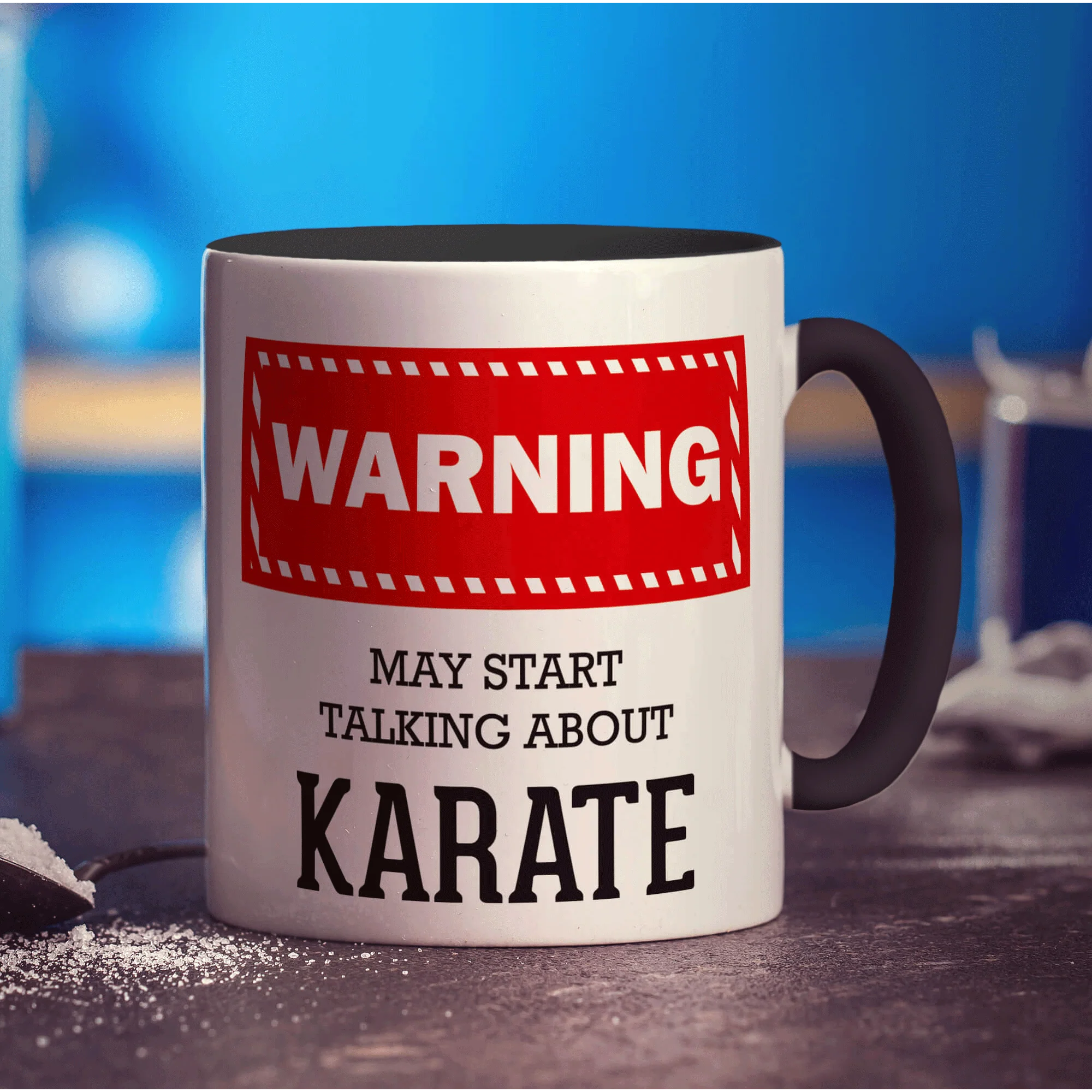 Warning! May Start Talking About Karate Mug - Image 10