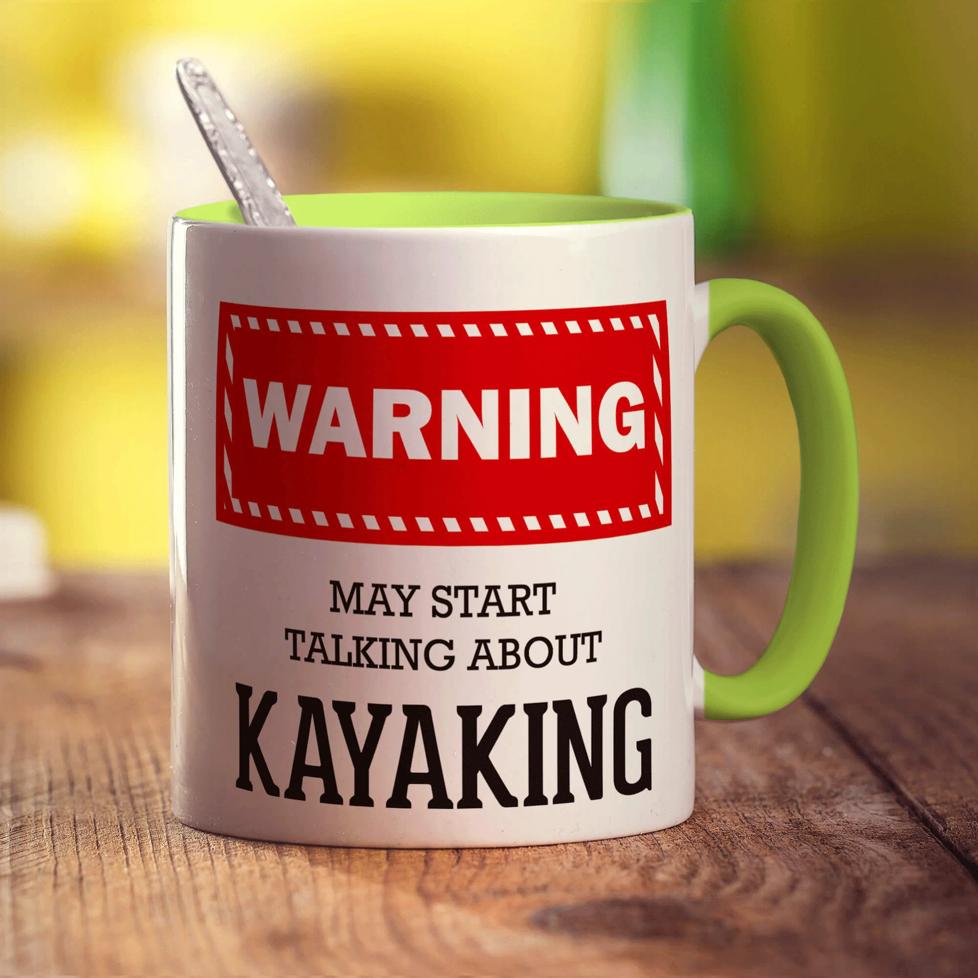 Warning! May Start Talking About Kayaking Mug - Image 7