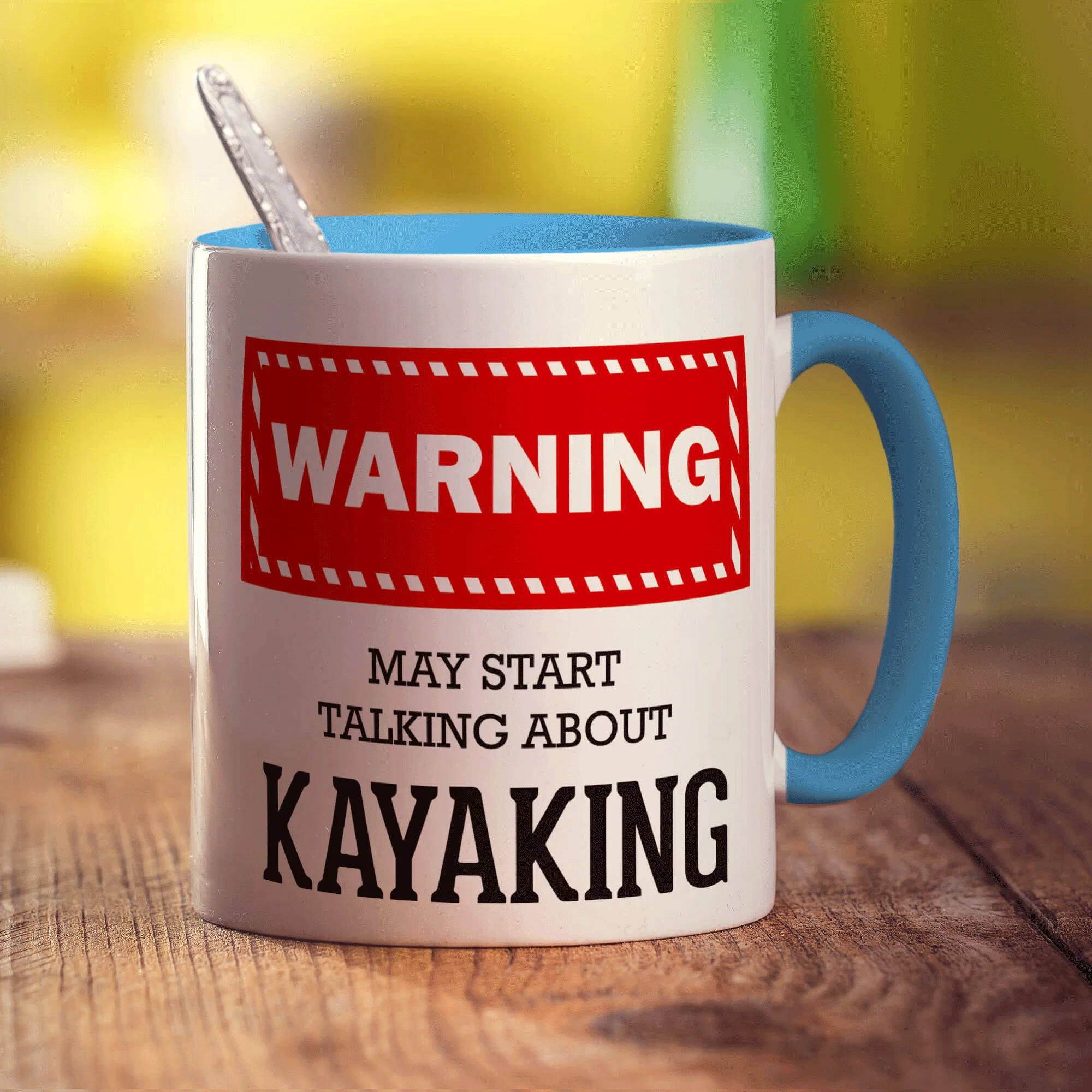 Warning! May Start Talking About Kayaking Mug - Image 8