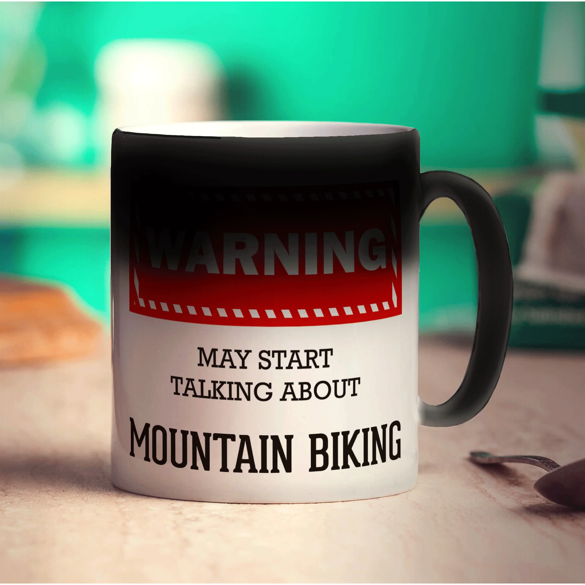 Warning! May Start Talking About Mountain Biking Mug - Image 6