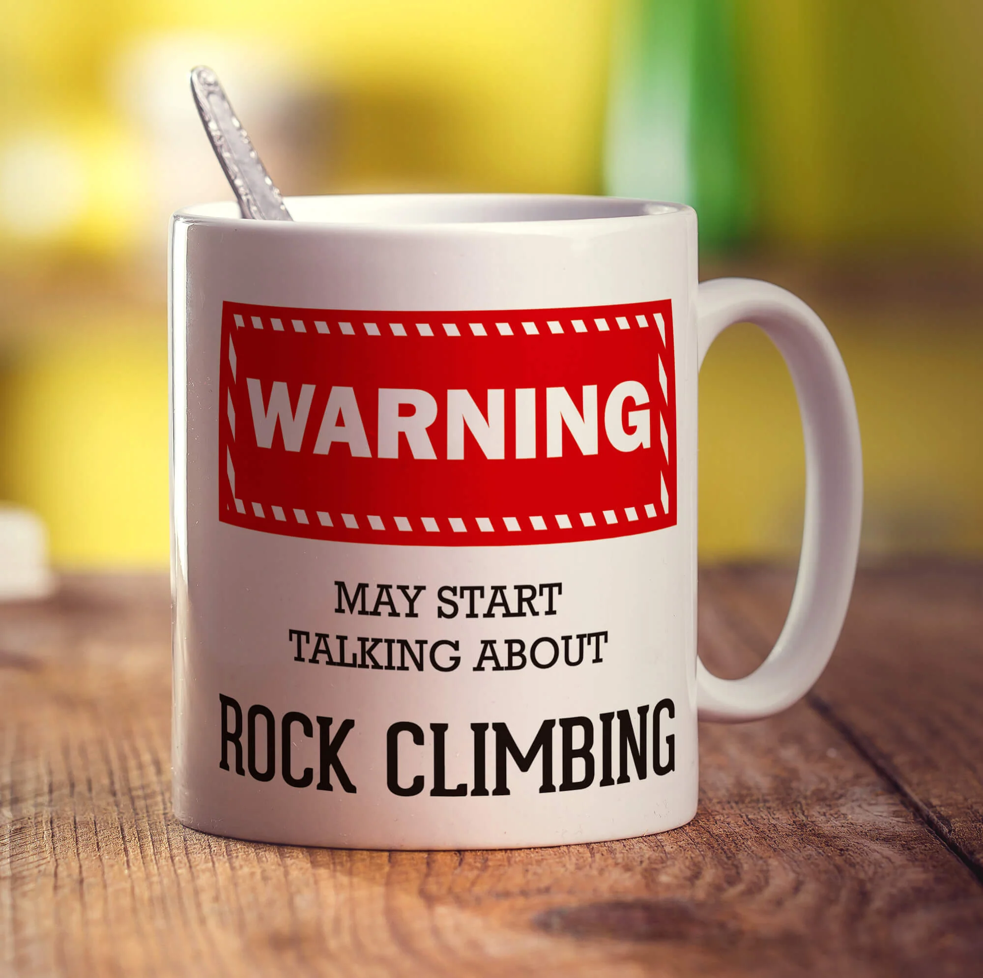 Warning! May Start Talking About Rock Climbing Mug - Image 3