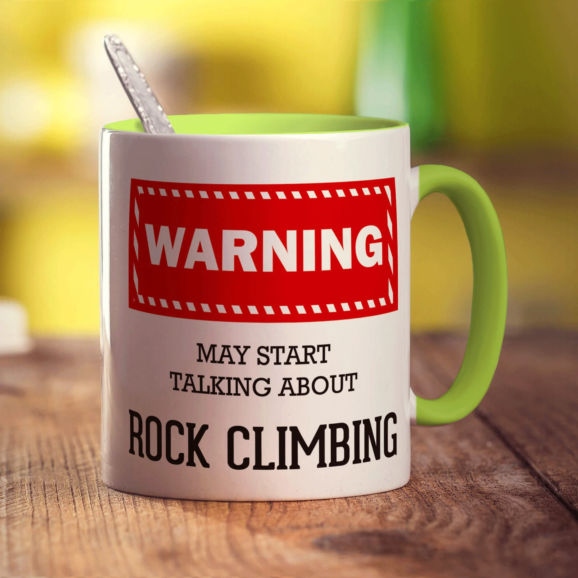 Warning! May Start Talking About Rock Climbing Mug - Image 7