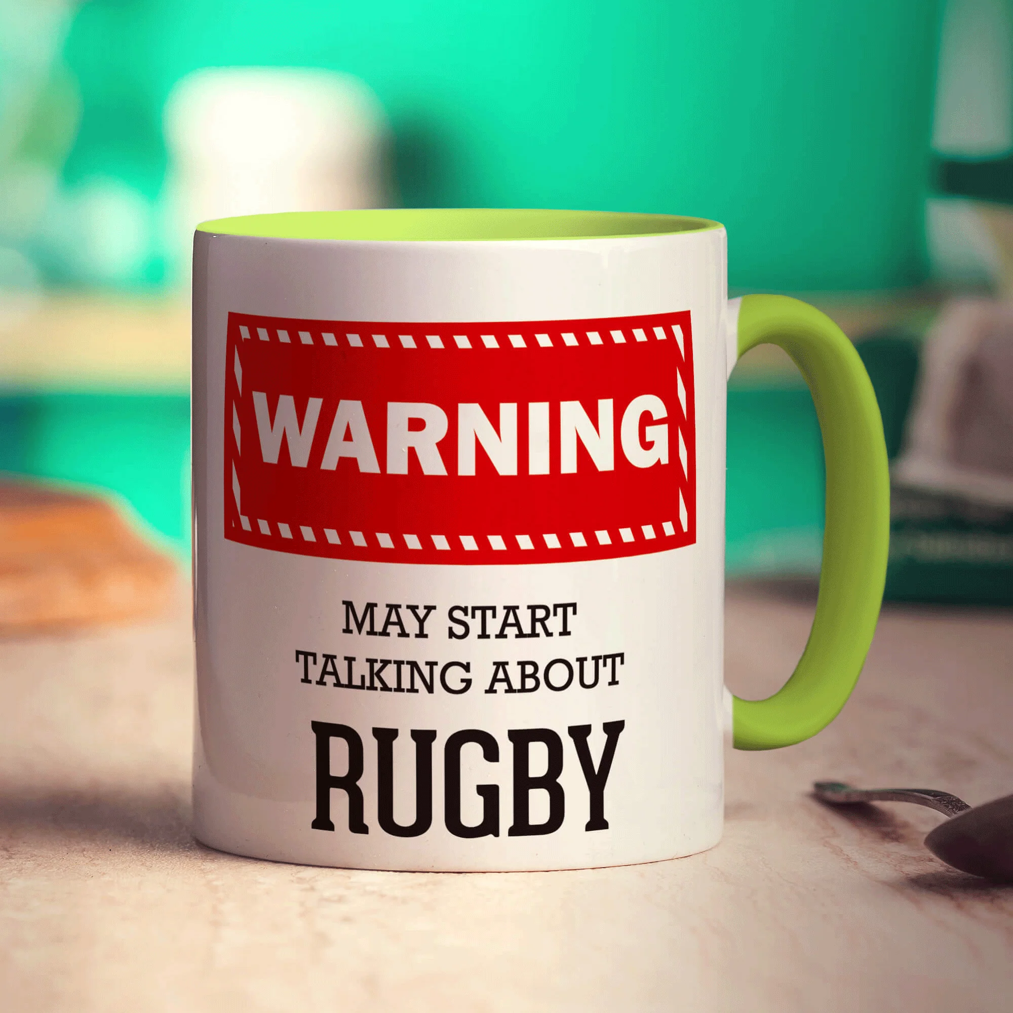 Warning! May Start Talking About Rugby Mug - Image 7