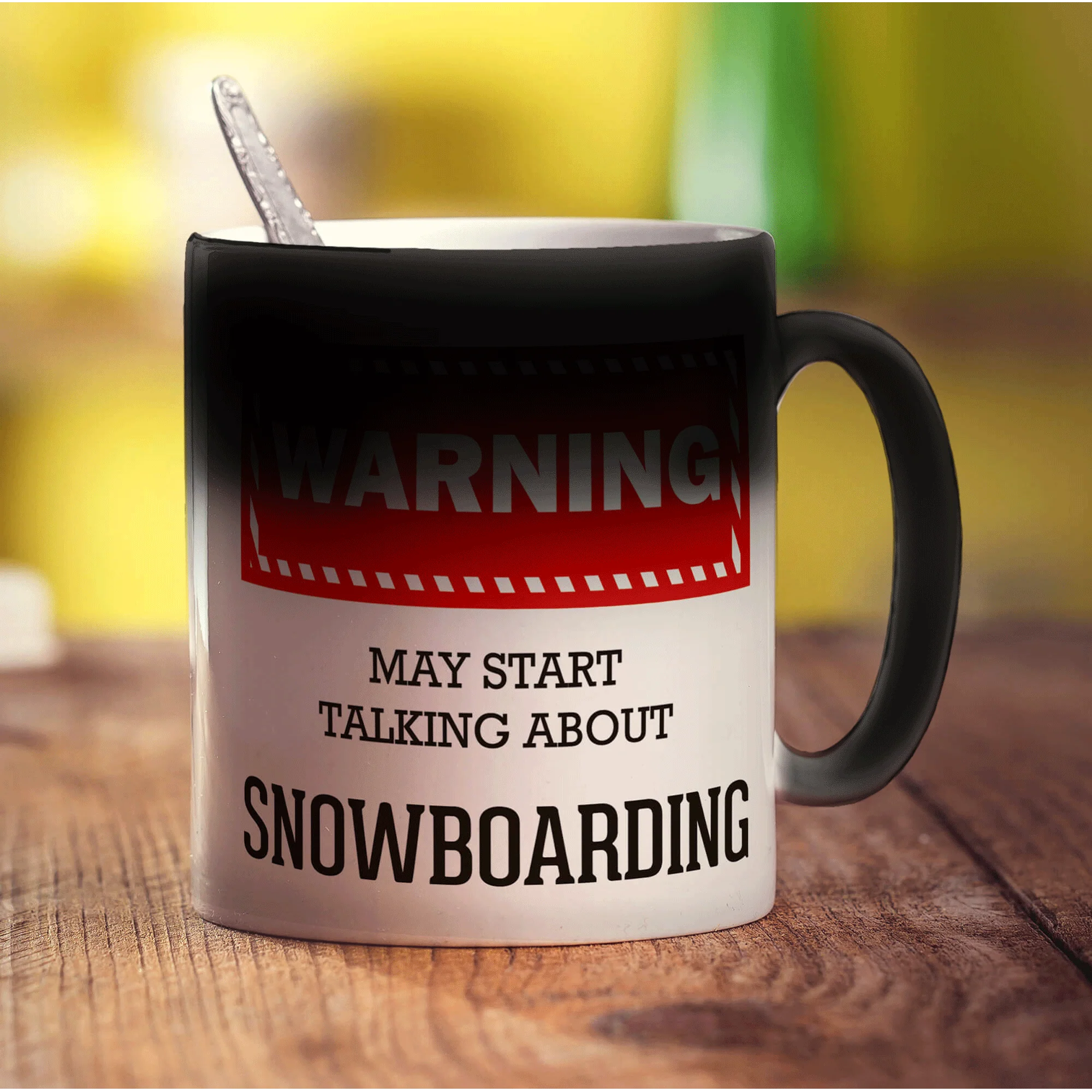 Warning! May Start Talking About Snowboarding Mug - Image 6