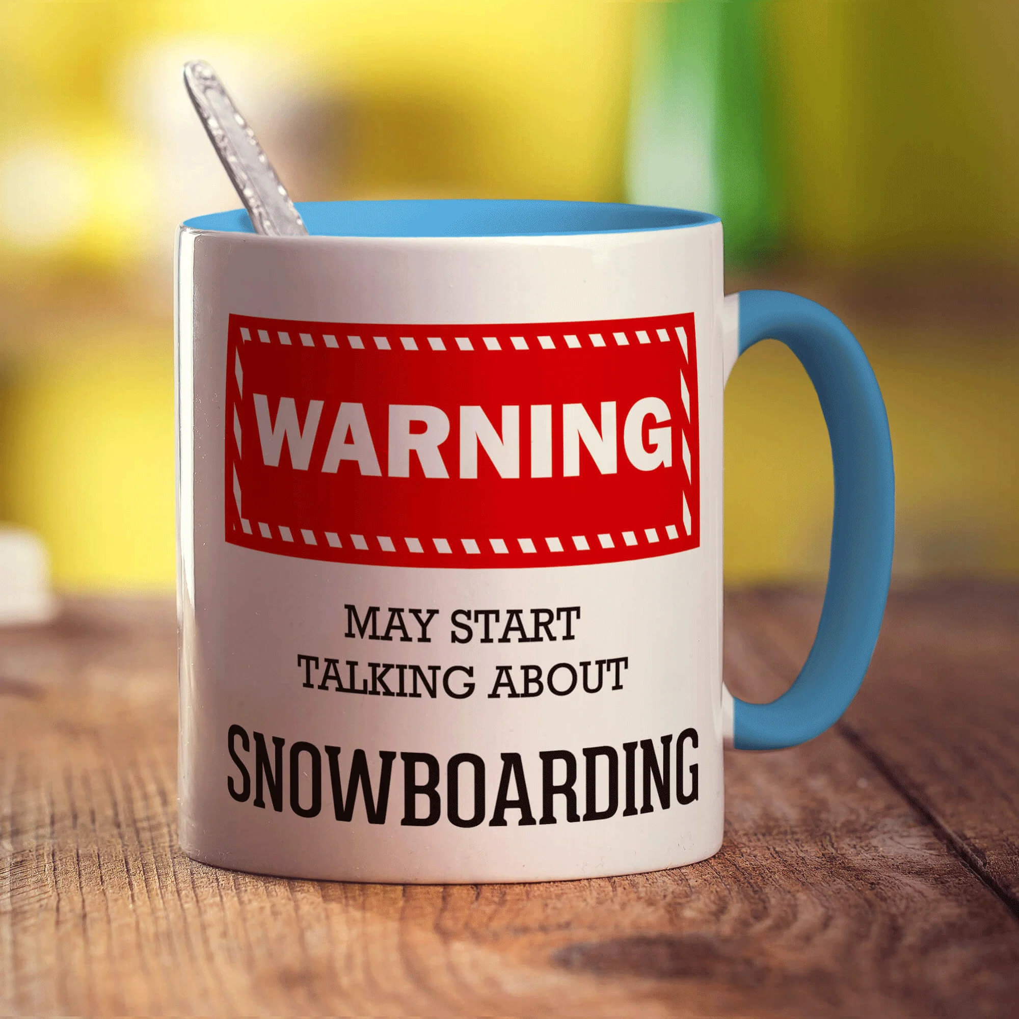 Warning! May Start Talking About Snowboarding Mug - Image 8