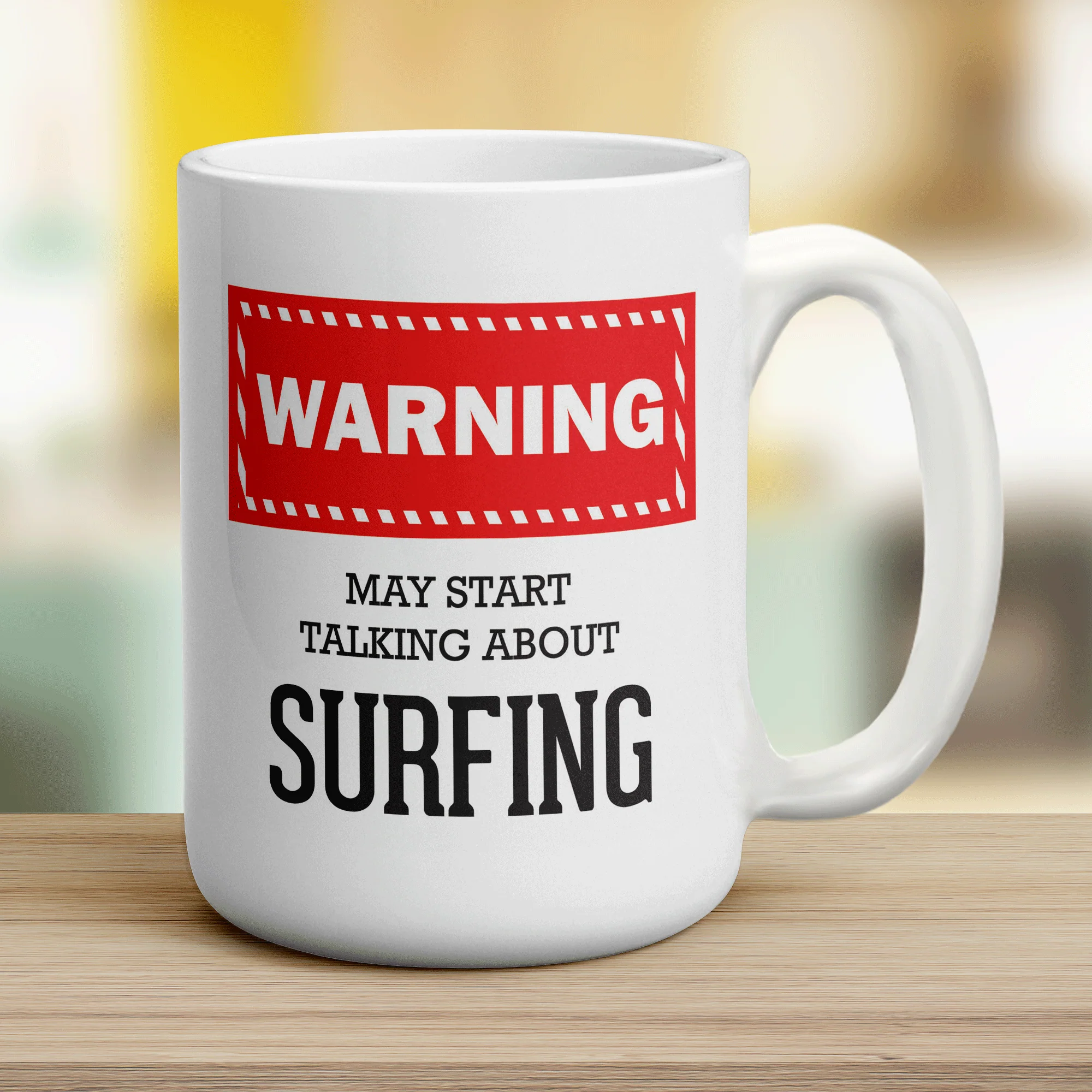 Warning! May Start Talking About Surfing Mug - Image 12