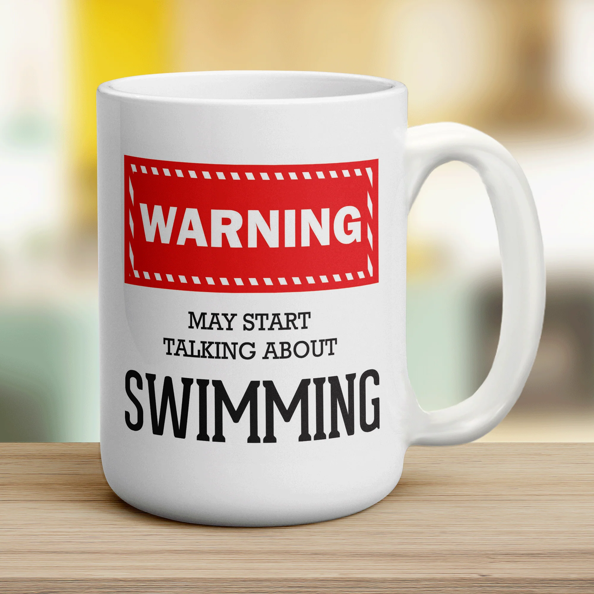 Warning! May Start Talking About Swimming Mug - Image 12