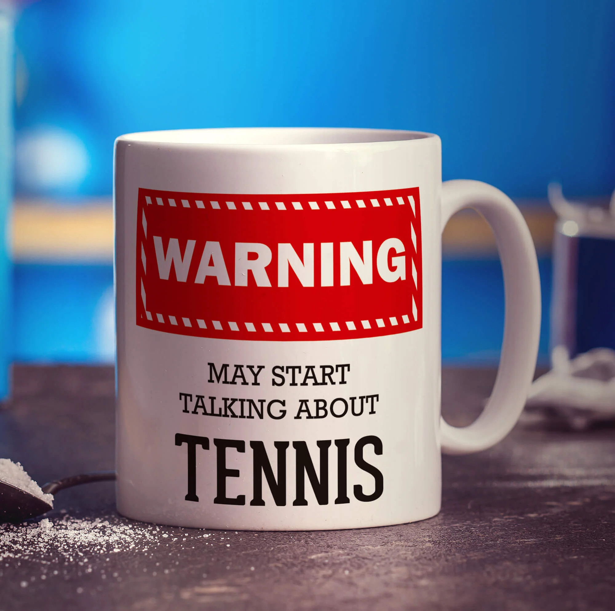 Warning! May Start Talking About Tennis Mug