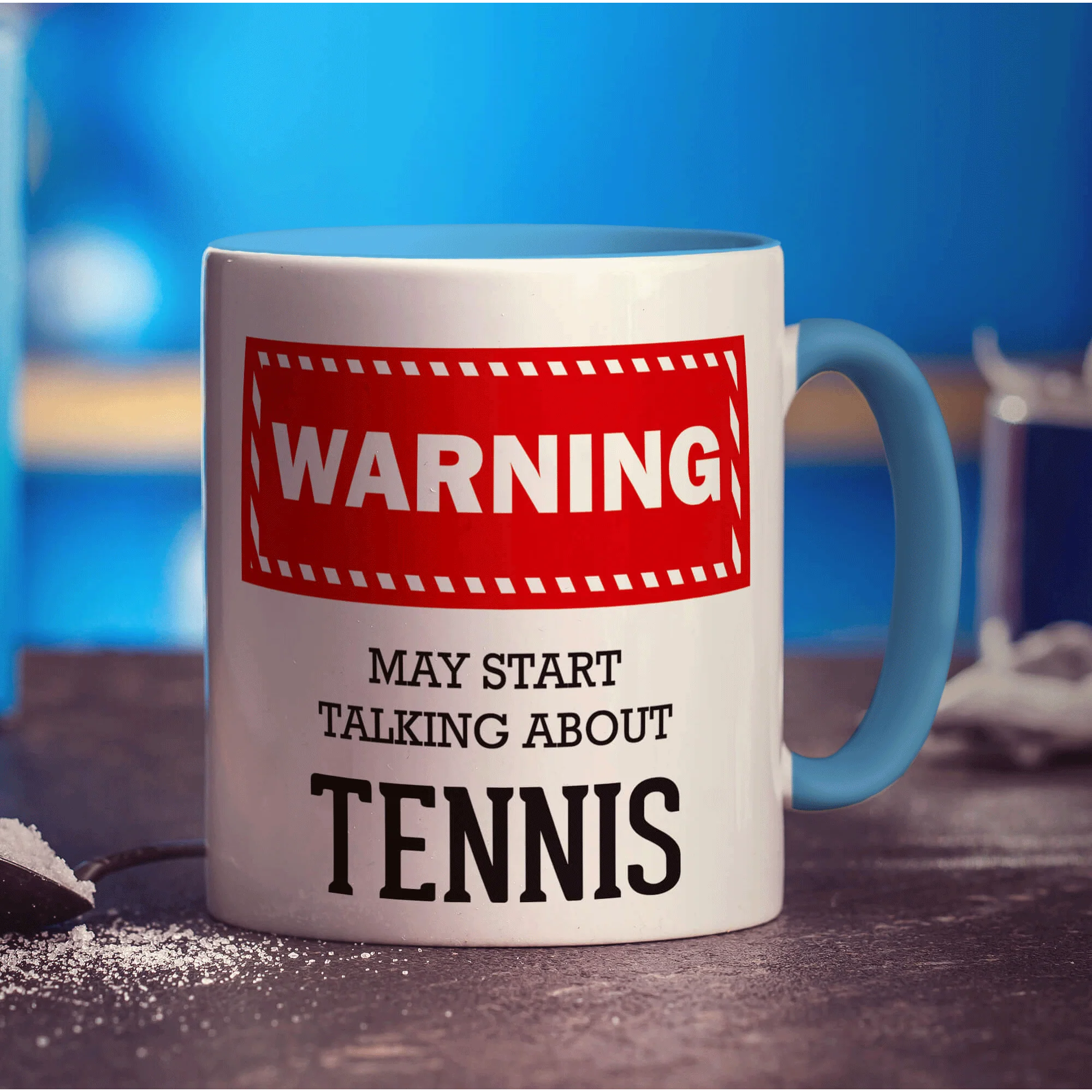 Warning! May Start Talking About Tennis Mug - Image 8