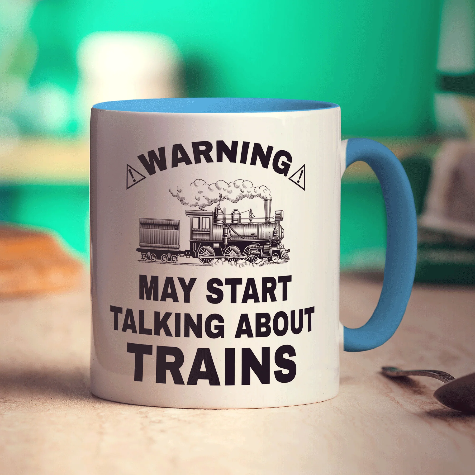 Warning May Start Talking About Trains Mug - Image 10