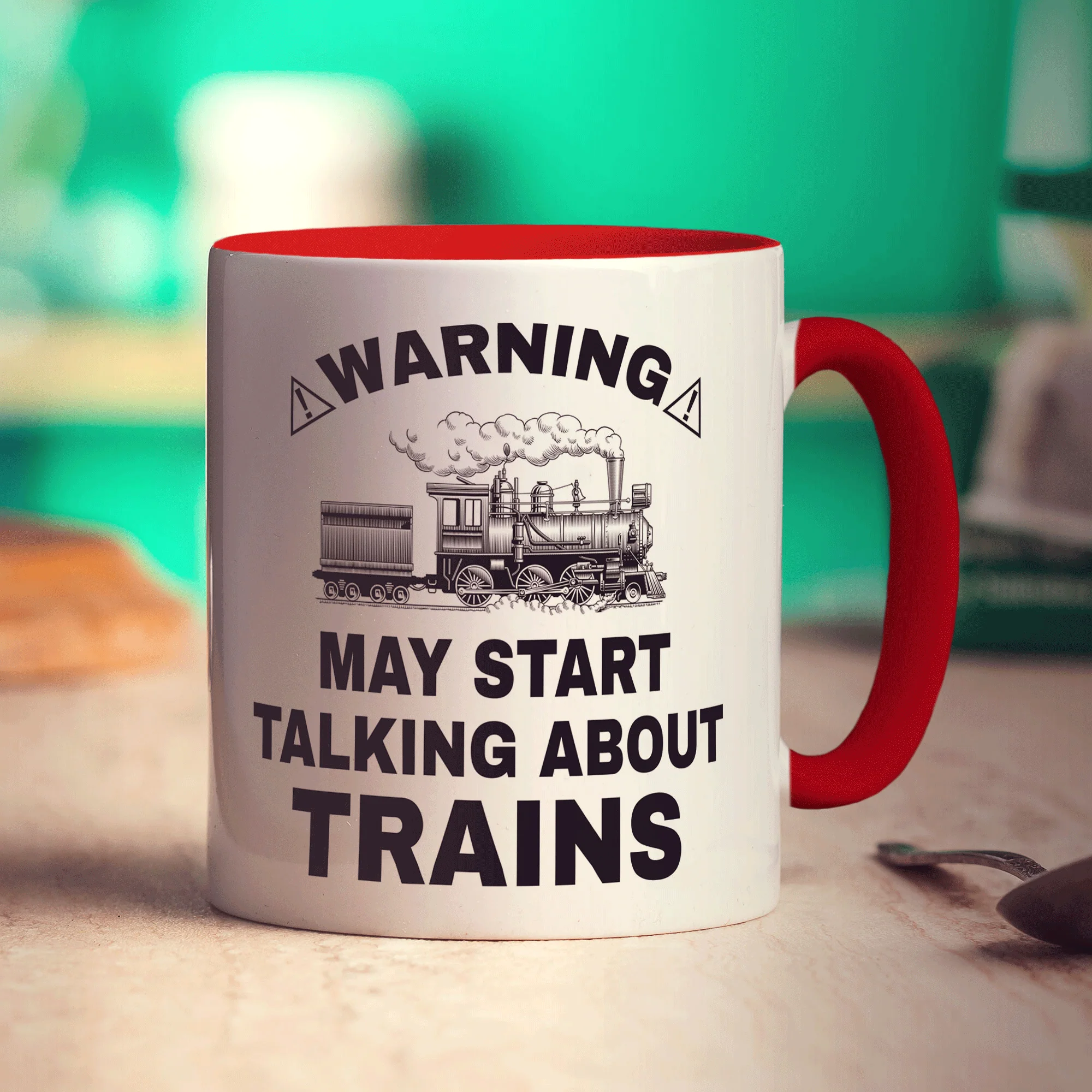 Warning May Start Talking About Trains Mug - Image 13