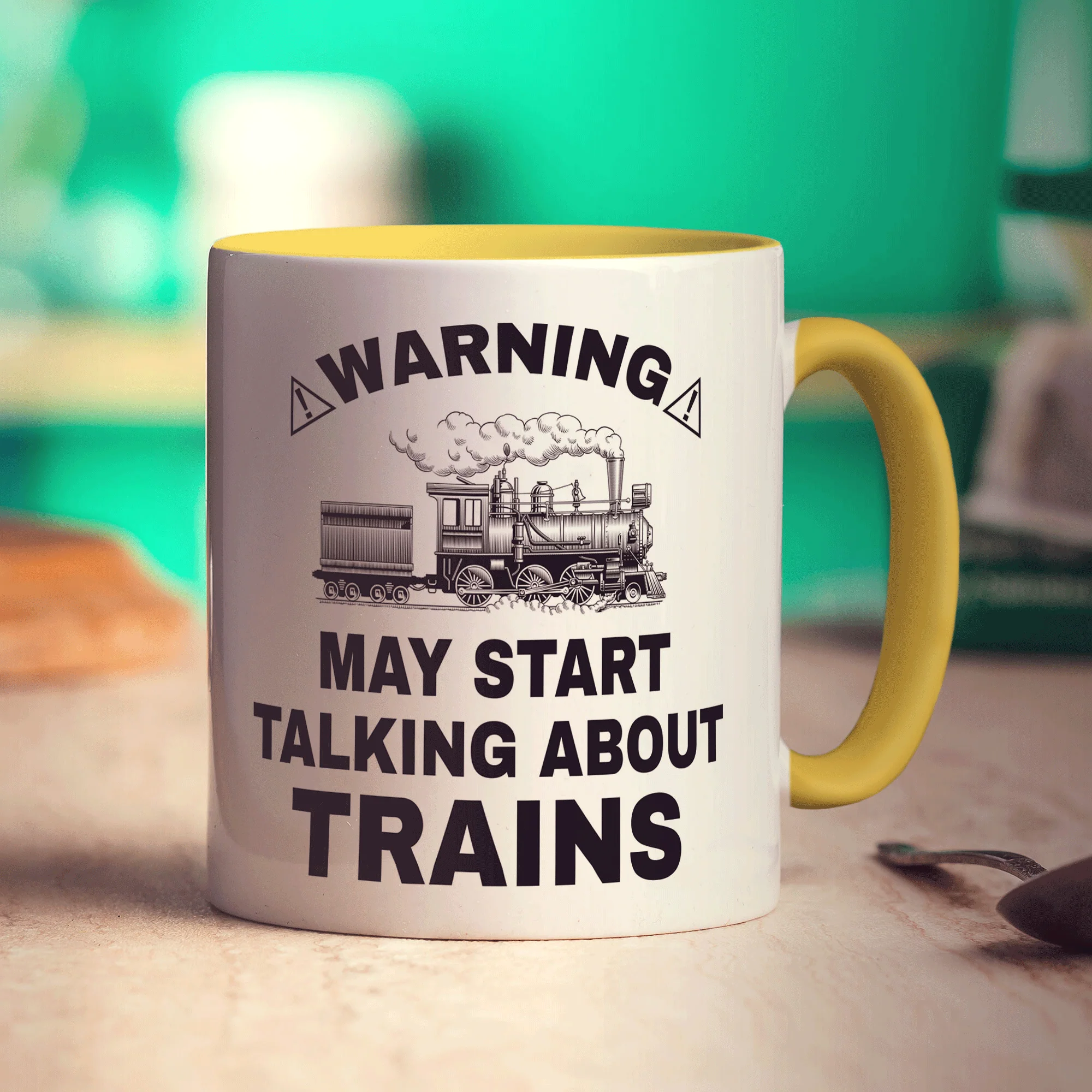 Warning May Start Talking About Trains Mug - Image 7