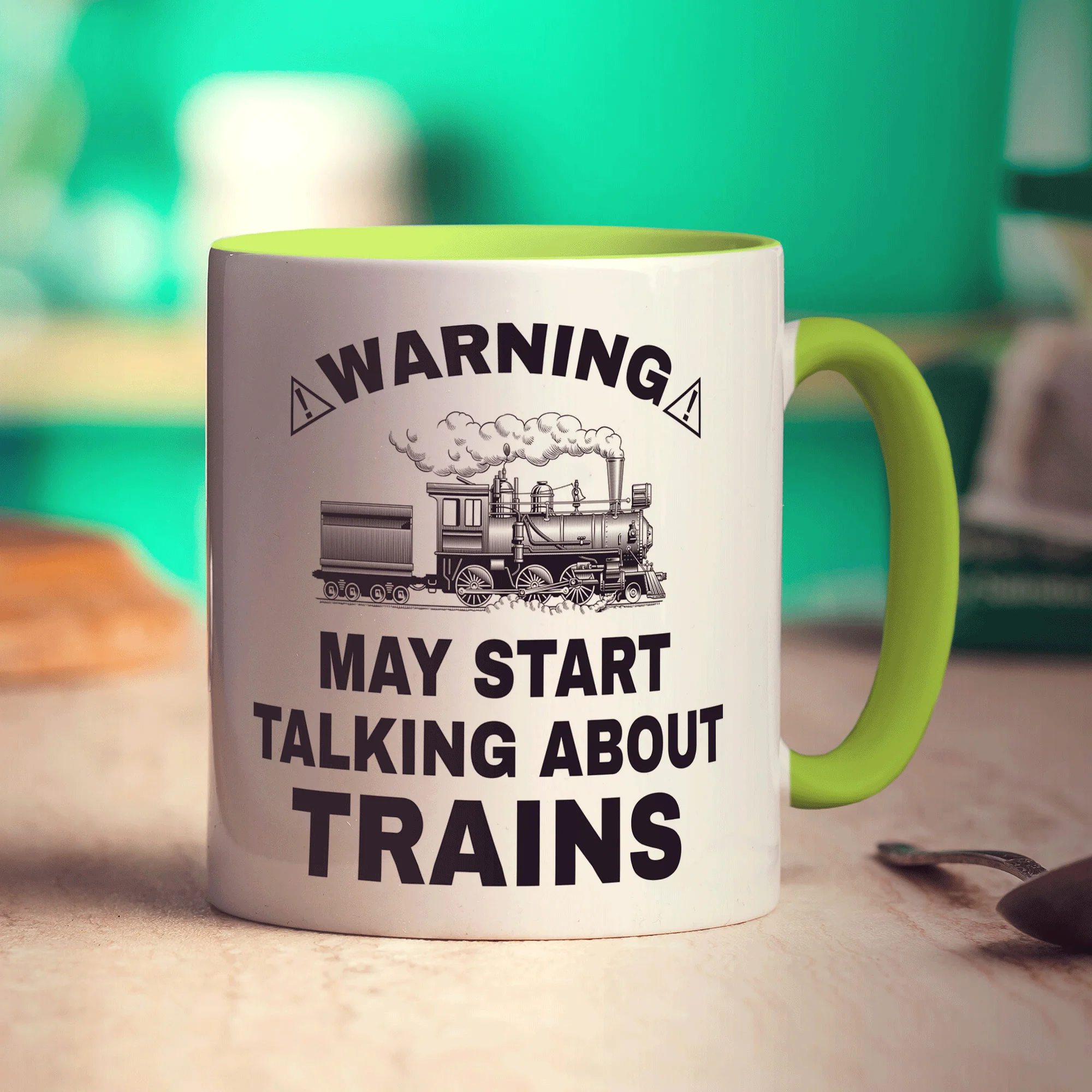 Warning May Start Talking About Trains Mug - Image 9
