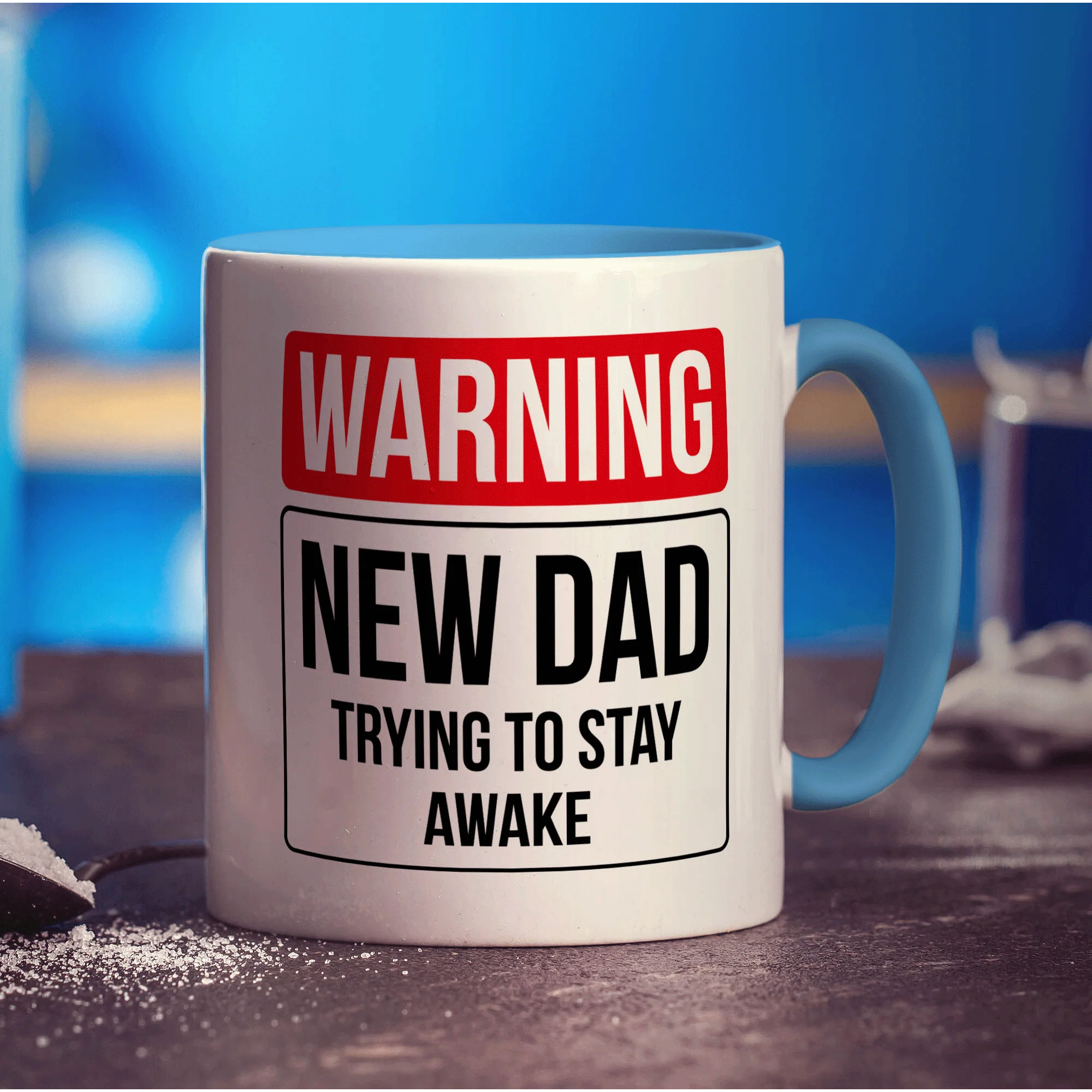Warning New Dad Trying to Stay Awake Mug - Image 8