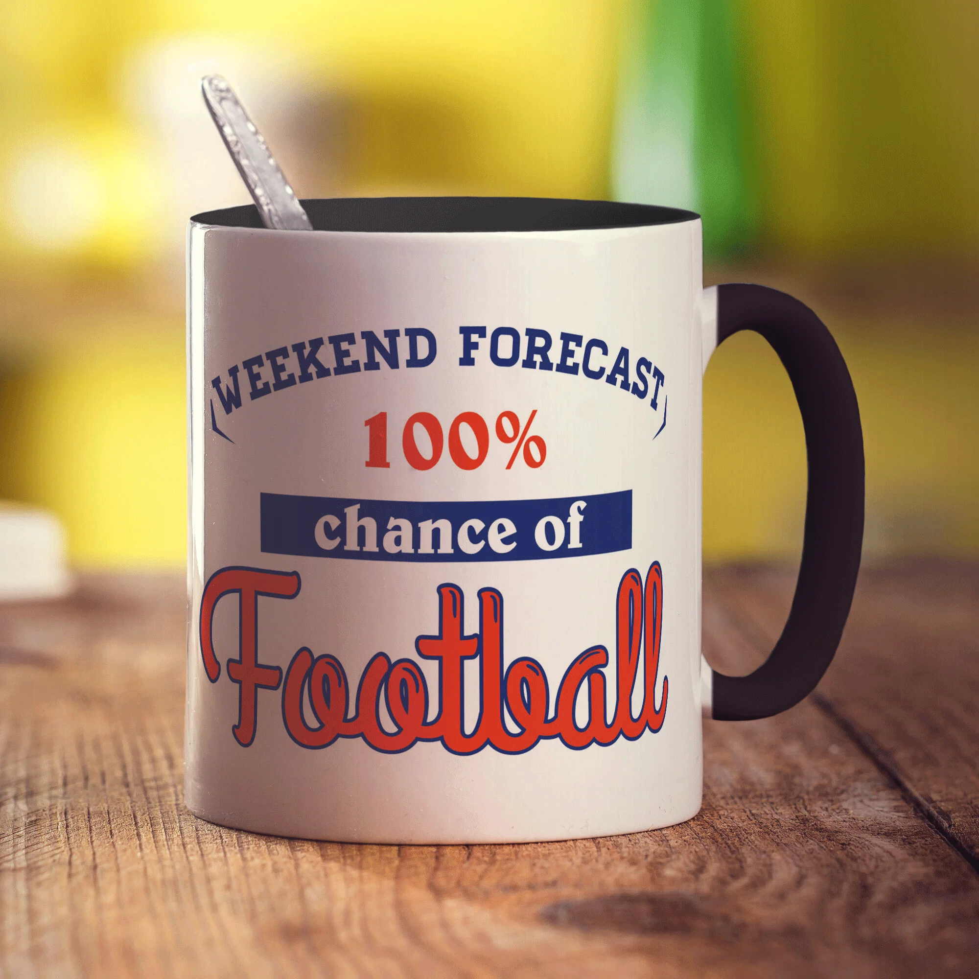 Weekend Forecast 100% Chance of Football Mug - Image 10