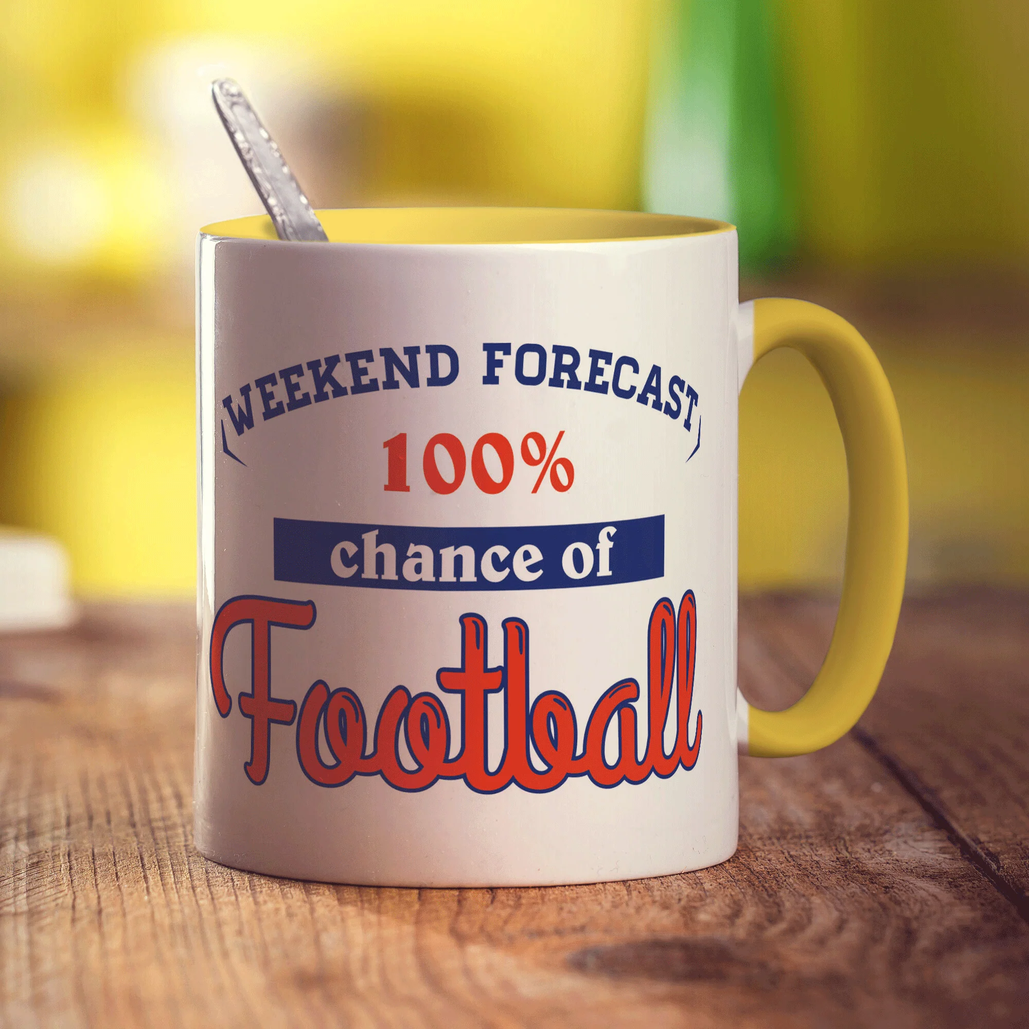 Weekend Forecast 100% Chance of Football Mug - Image 5