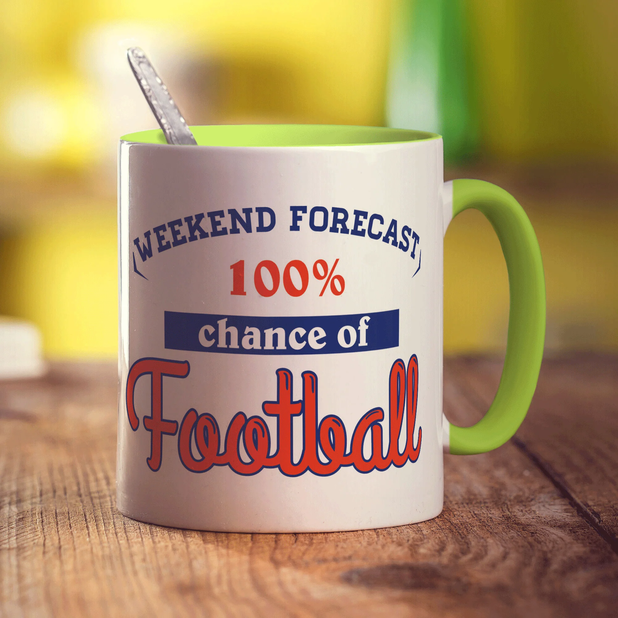 Weekend Forecast 100% Chance of Football Mug - Image 7