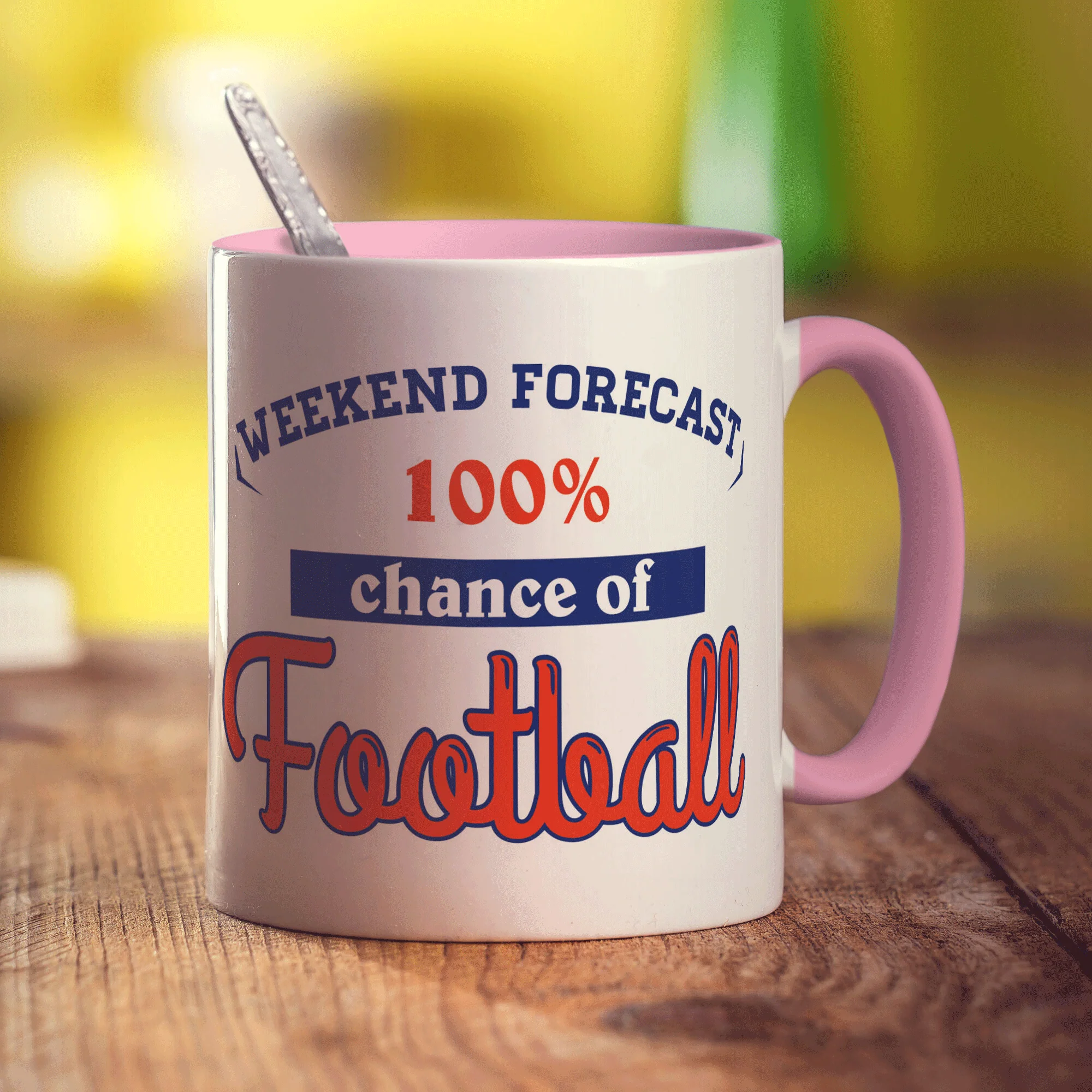 Weekend Forecast 100% Chance of Football Mug - Image 9