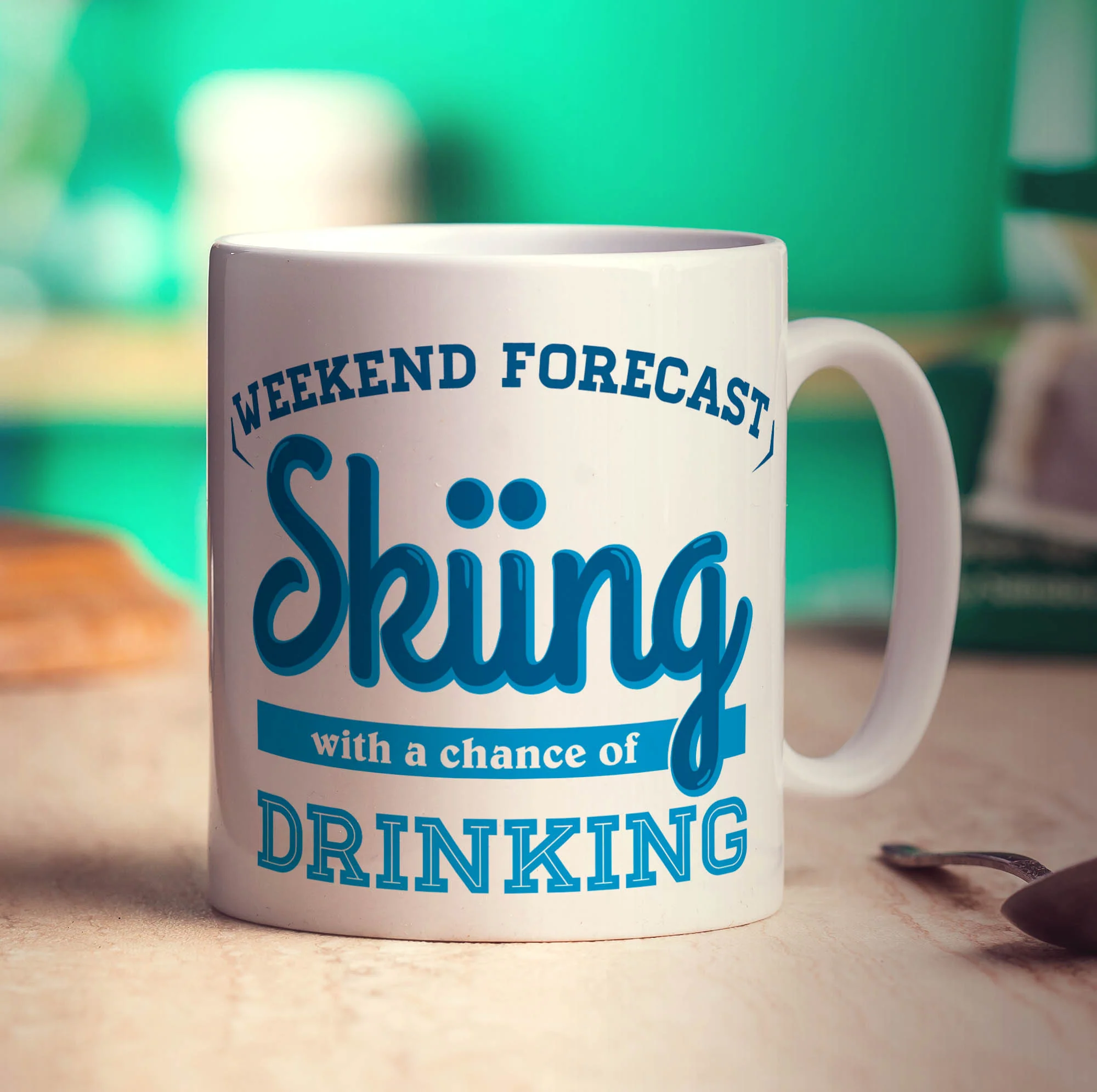Weekend Forecast Skiing with a Chance of Drinking Mug - Image 3