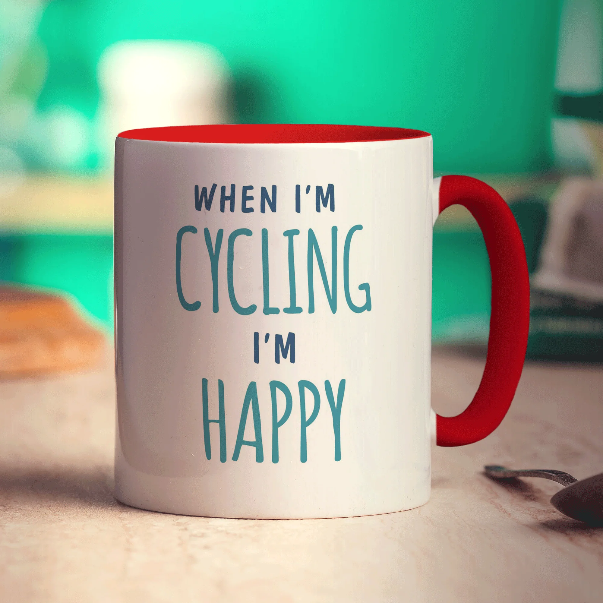 When I'm Cycling I'm Happy Mug - Image 11