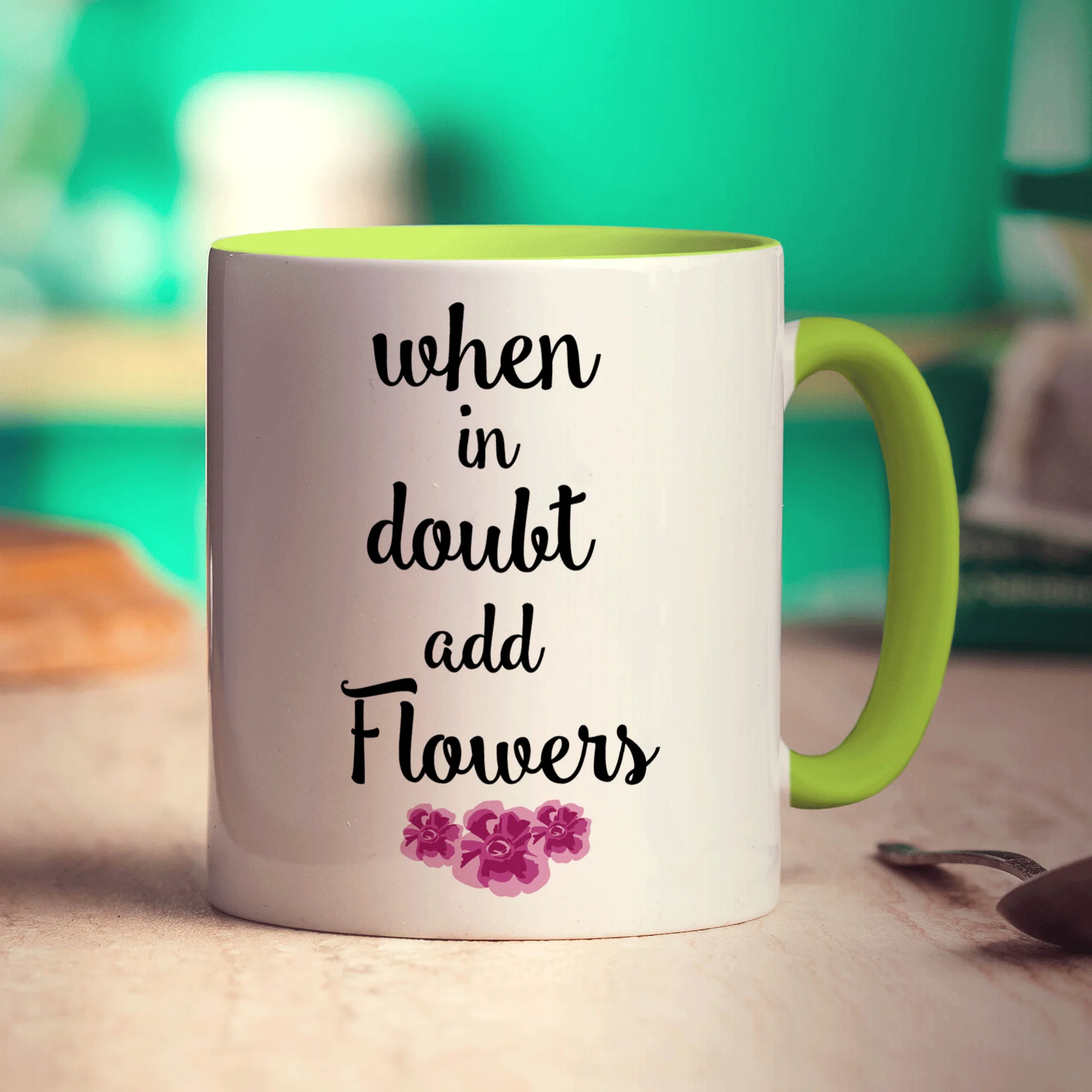 When in Doubt Add Flowers Mug - Image 7