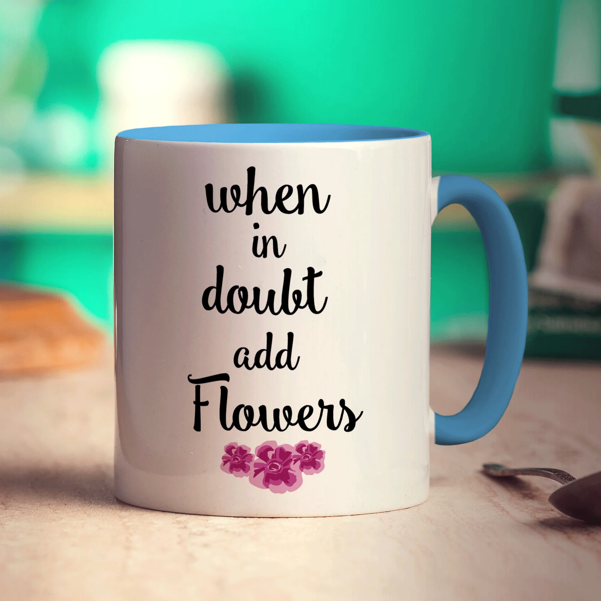 When in Doubt Add Flowers Mug - Image 8