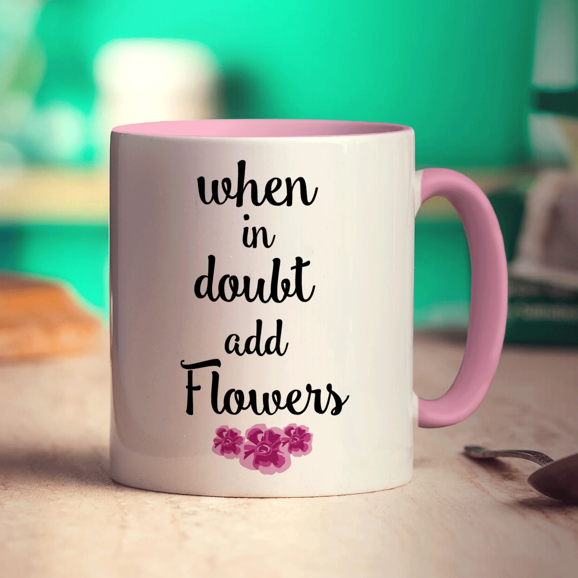 When in Doubt Add Flowers Mug - Image 9
