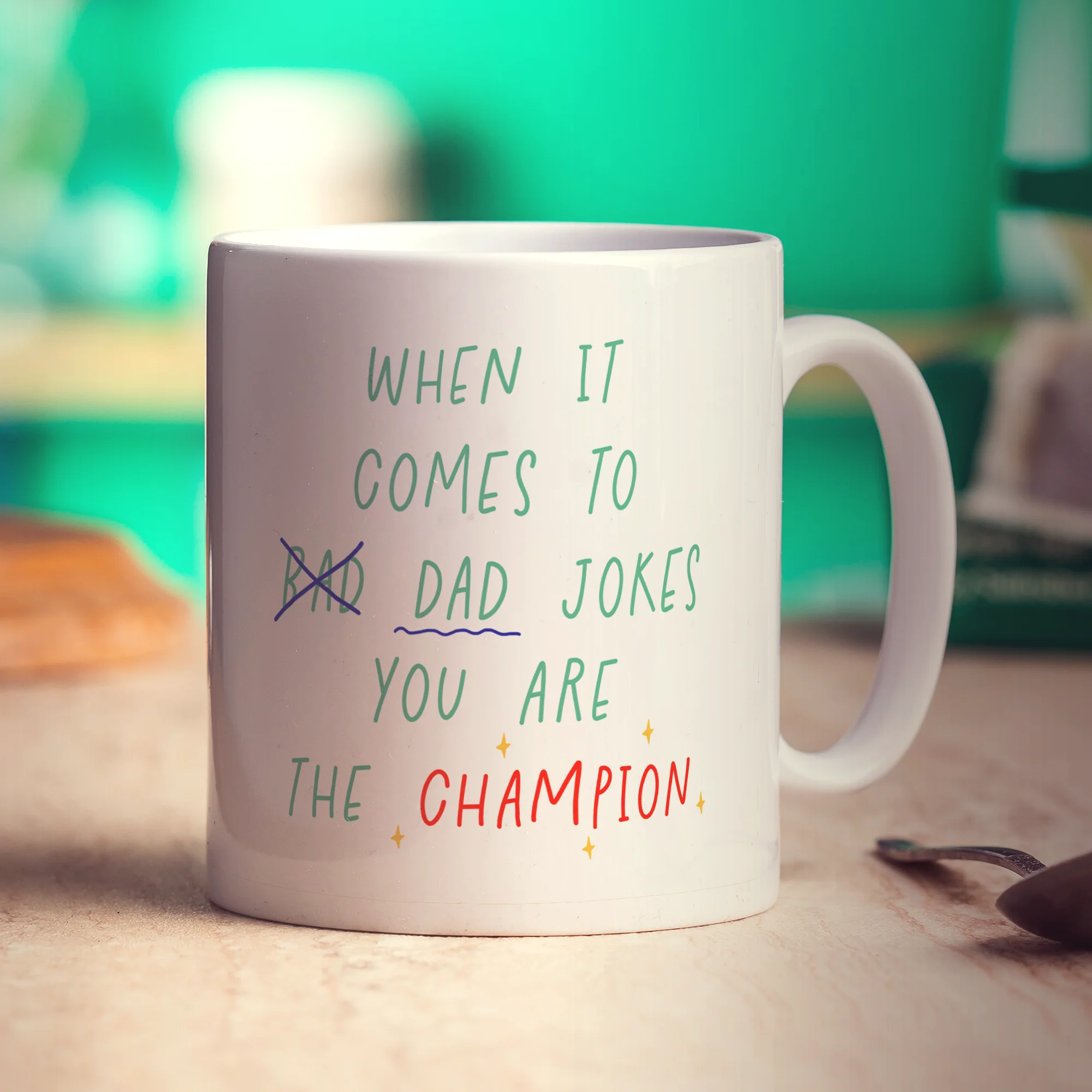 When it Comes to Dad Jokes, You are the Champion Photo Mug - Image 5