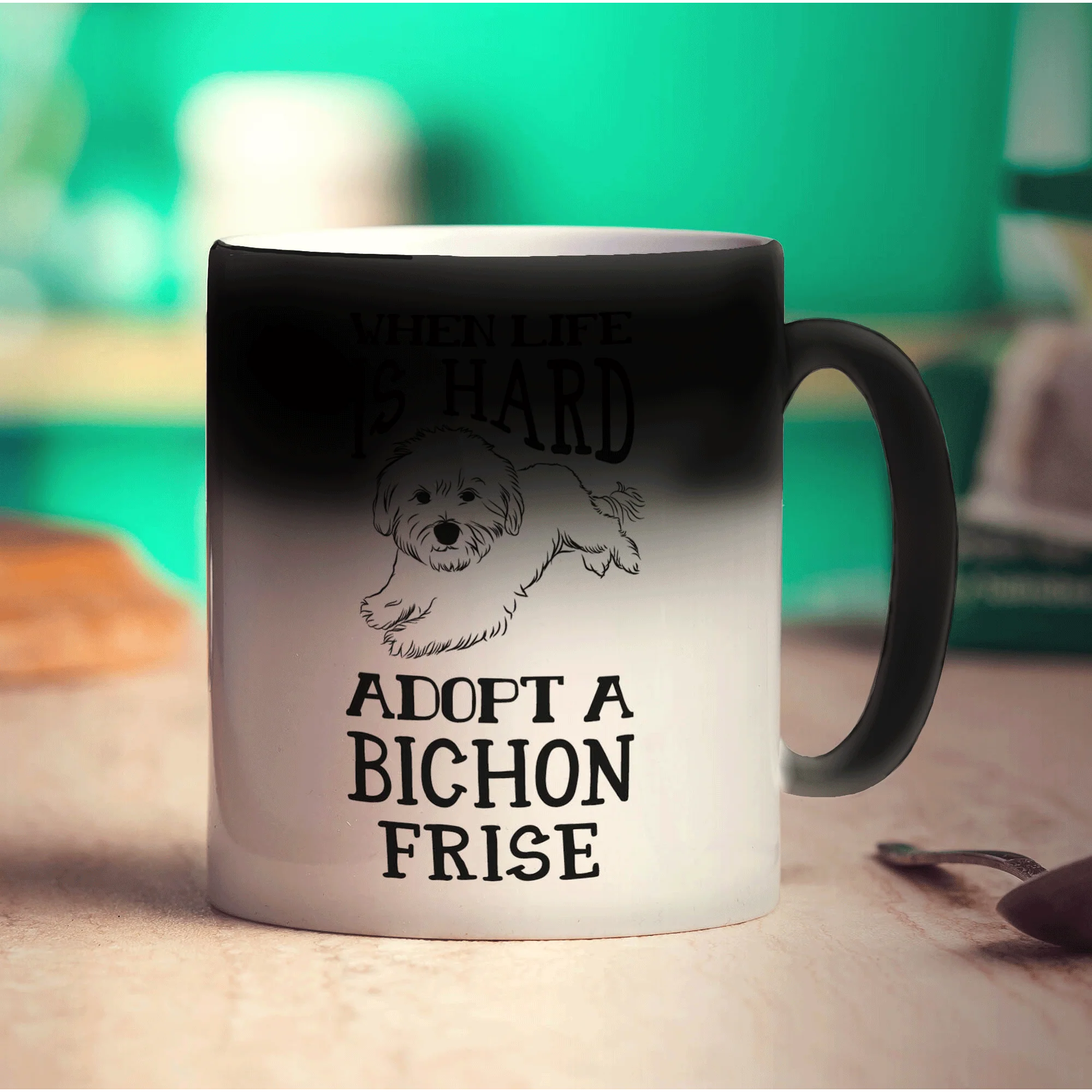 When Life is Hard, Adopt A Bichon Frise Mug - Image 6