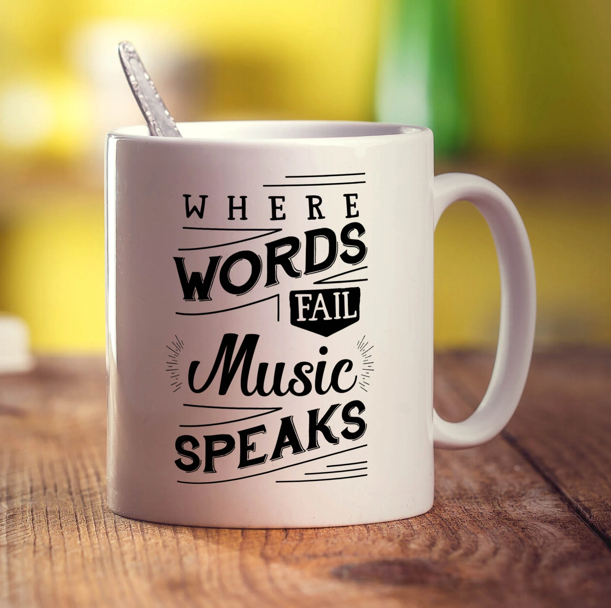 Where Words Fail Music Speaks Mug - Image 3