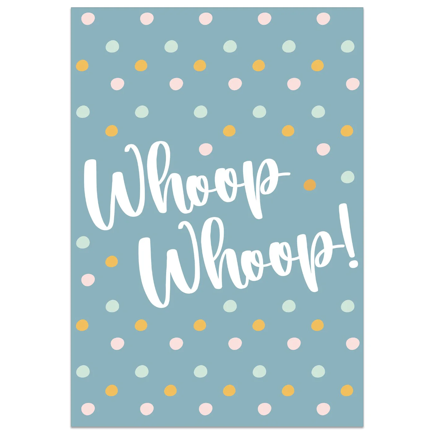 Whoop Whoop Polka Dot Card