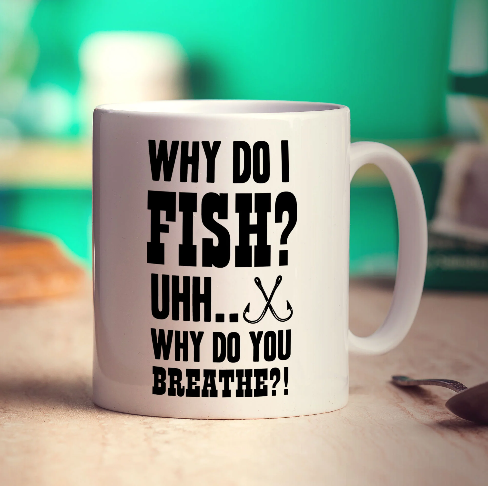Why Do I Fish? Uhh... Why Do You Breathe?! Mug - Image 3