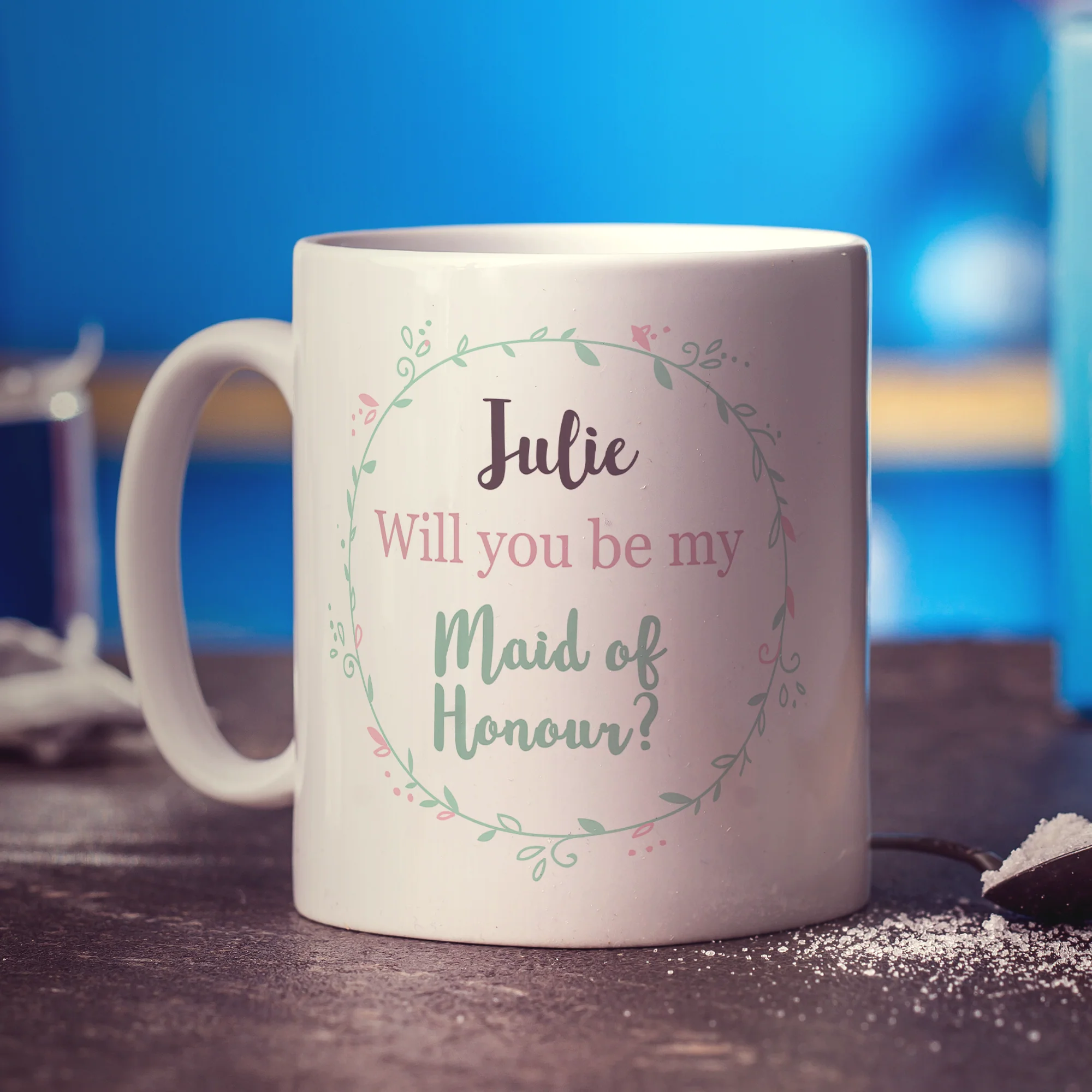 Will You Be My Maid of Honour Name Mug - Image 2