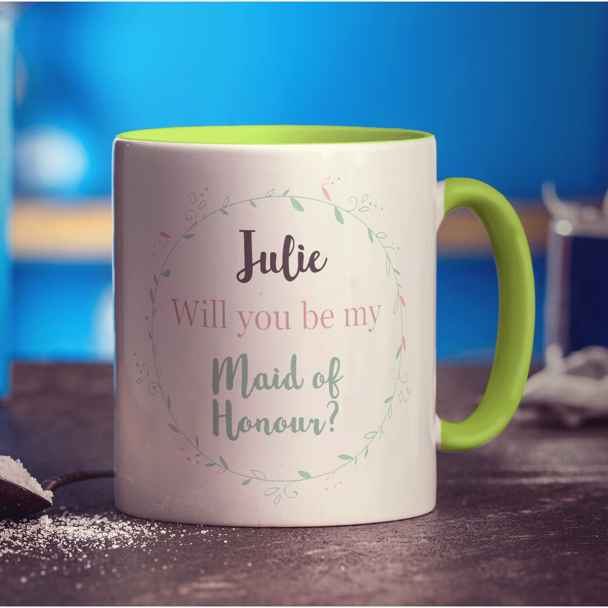 Will You Be My Maid of Honour Name Mug - Image 5
